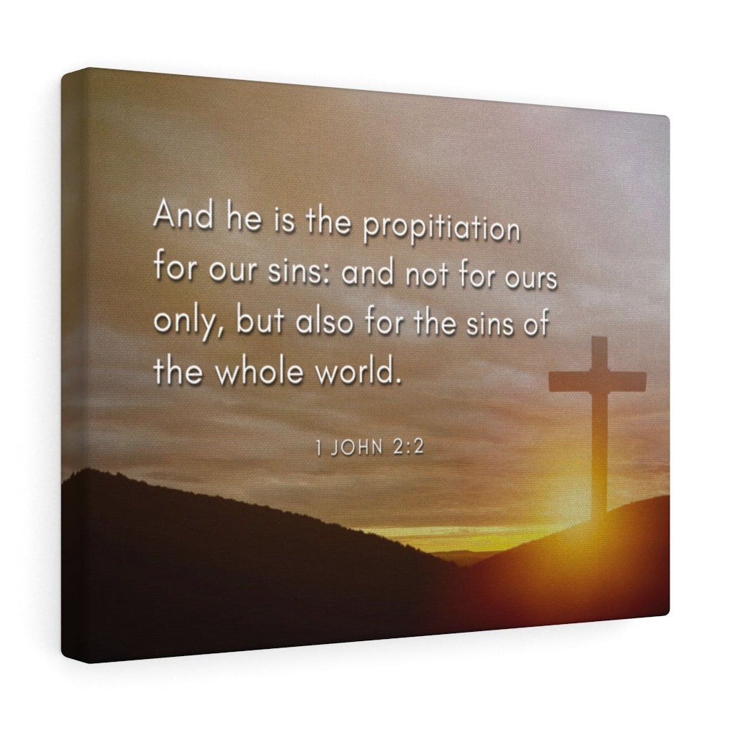 Scripture Walls Propitiation For Our Sins 1 John 2:2 Bible Verse Canvas Christian Wall Art Ready to Hang Unframed-Express Your Love Gifts