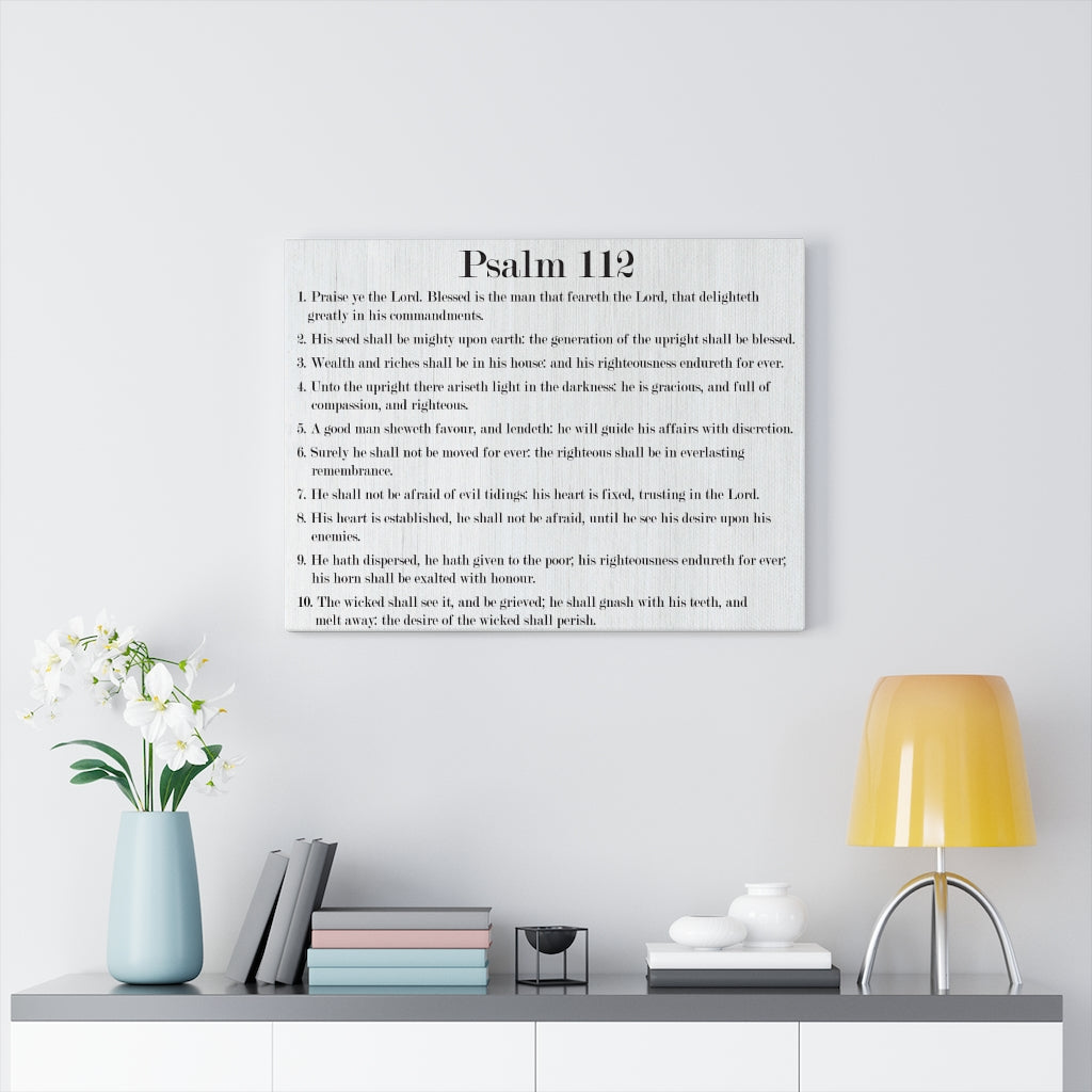 Scripture Walls Prosperity and Divine Favor Psalm 112 Bible Verse Canvas Christian Wall Art Ready to Hang Unframed-Express Your Love Gifts