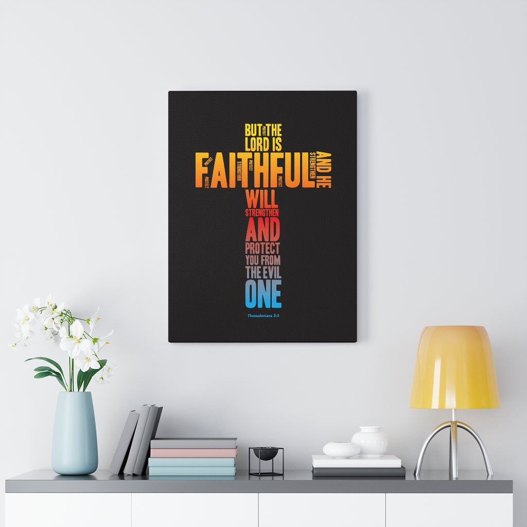 Scripture Walls Protect You From Evil Thessalonian 3:3 Bible Verse Canvas Christian Wall Art Ready to Hang Unframed-Express Your Love Gifts