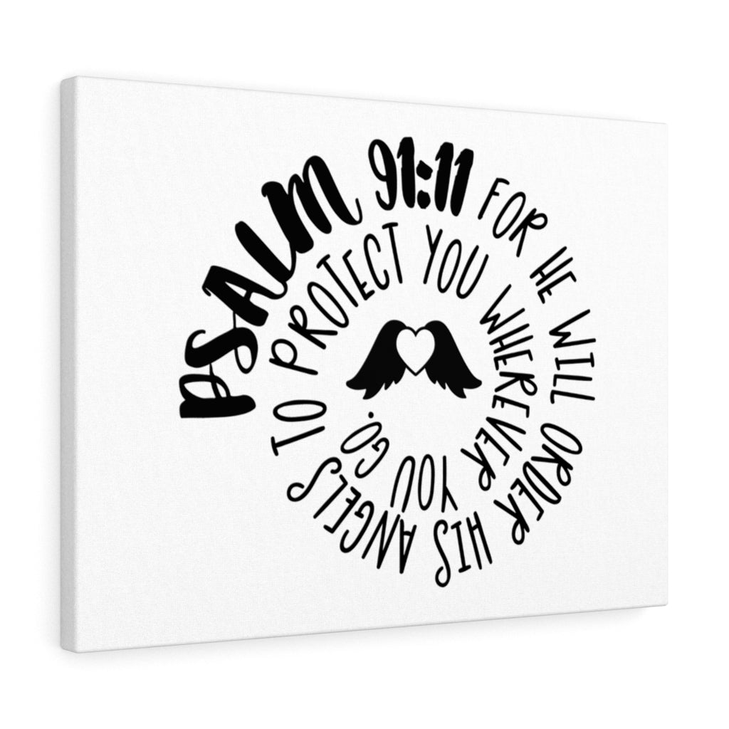 Scripture Walls Protect You Psalm 91:11 Bible Verse Canvas Christian Wall Art Ready to Hang Unframed-Express Your Love Gifts