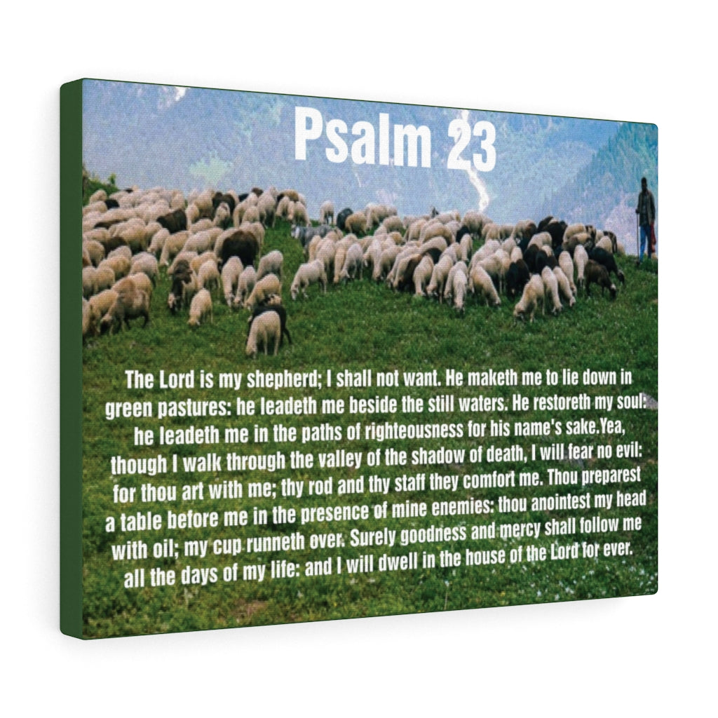Scripture Walls Psalm 23 My Shepard Mountain Bible Verse Canvas Christian Wall Art Ready to Hang Unframed-Express Your Love Gifts