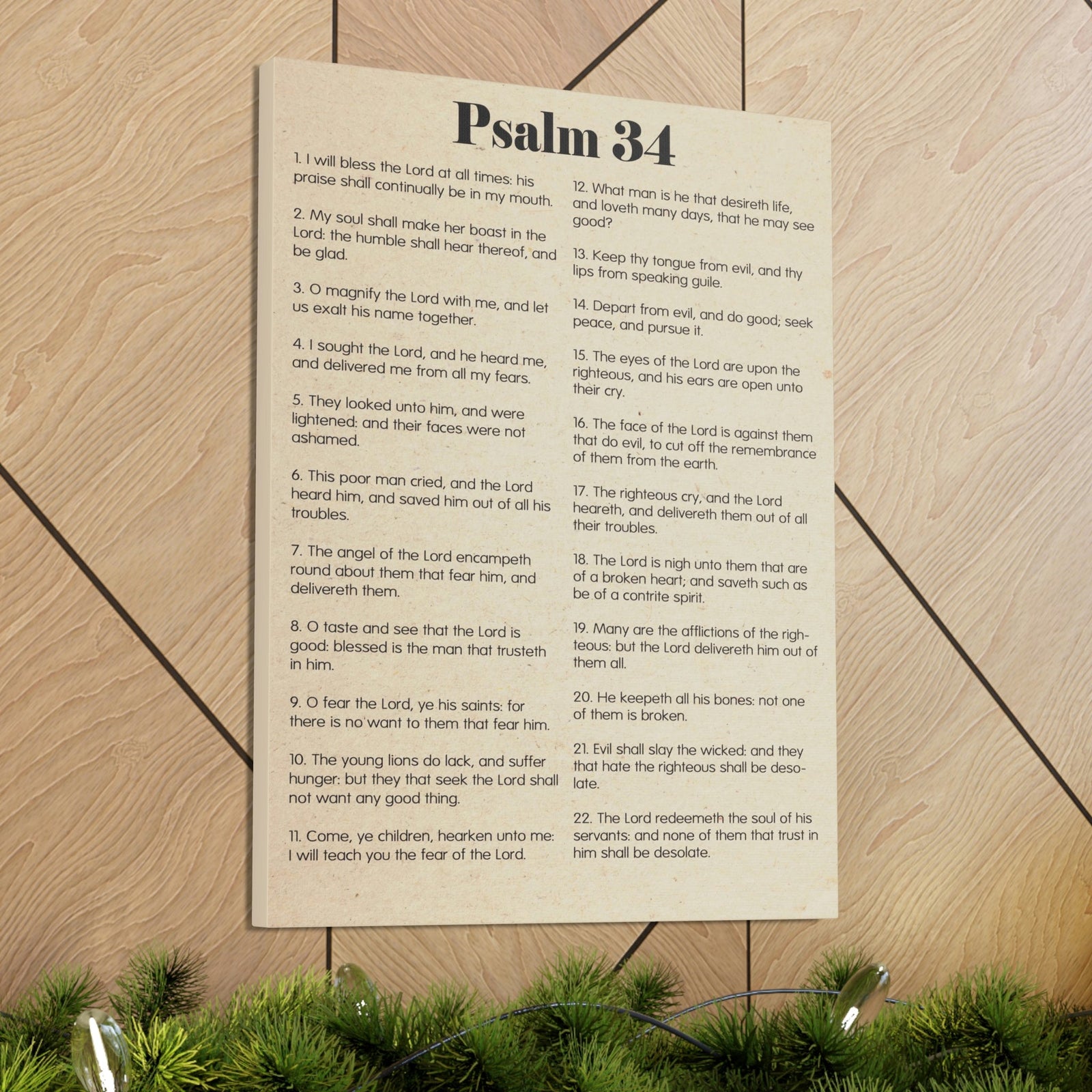 Scripture Walls Psalm 34 Brokenness to Wholeness Christian Wall Art Print Ready to Hang Unframed-Express Your Love Gifts
