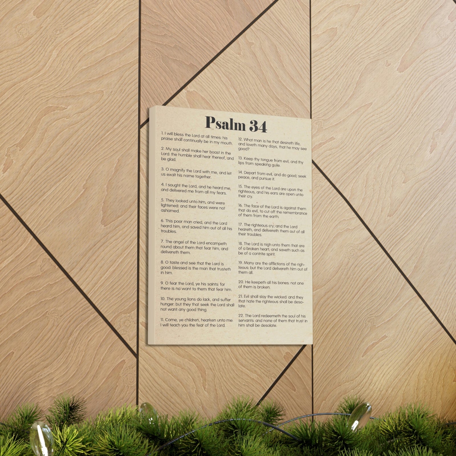 Scripture Walls Psalm 34 Brokenness to Wholeness Christian Wall Art Print Ready to Hang Unframed-Express Your Love Gifts