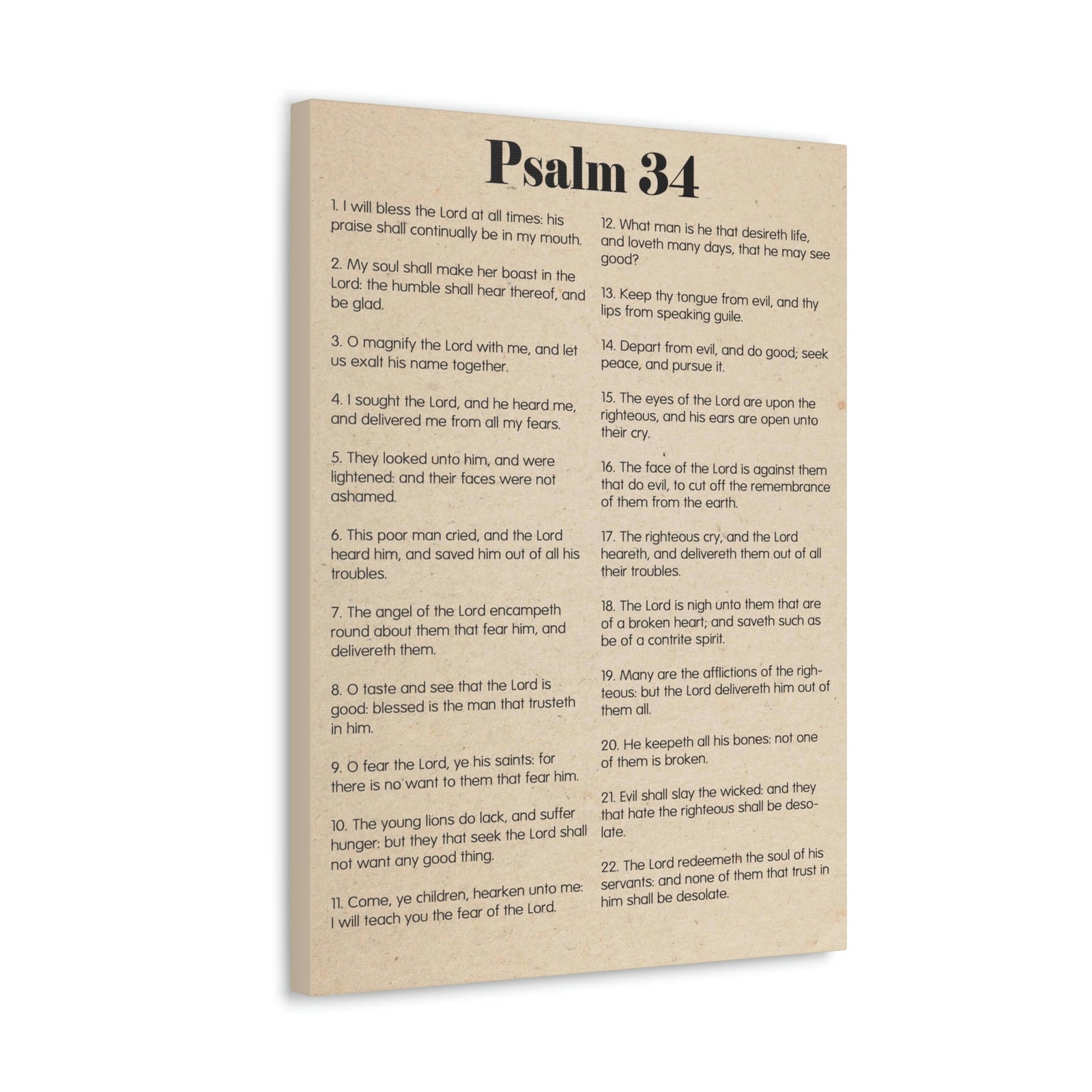 Scripture Walls Psalm 34 Brokenness to Wholeness Christian Wall Art Print Ready to Hang Unframed-Express Your Love Gifts