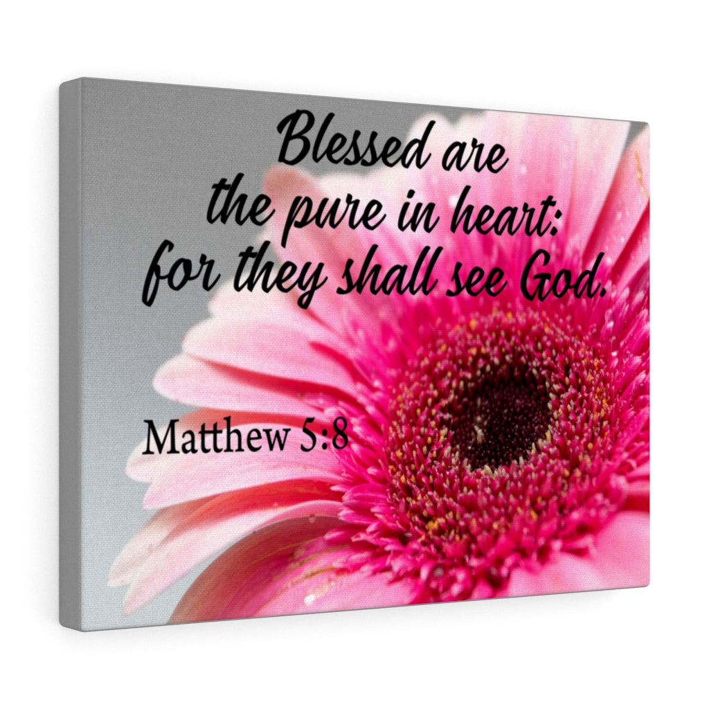 Scripture Walls Pure in Heart Matthew 5:8 Bible Verse Canvas Christian Wall Art Ready to Hang Unframed-Express Your Love Gifts