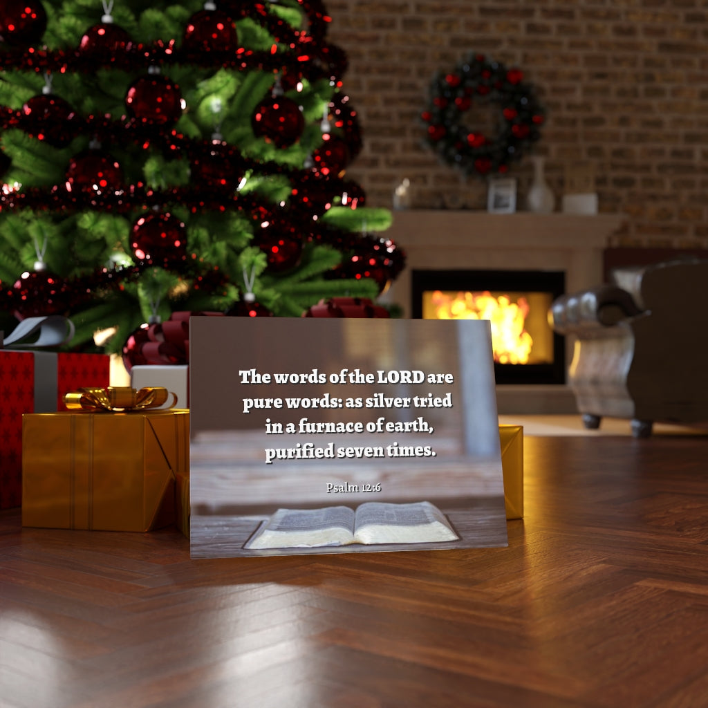 Scripture Walls Pure Words Psalm 12:6 Bible Verse Canvas Christian Wall Art Ready to Hang Unframed-Express Your Love Gifts