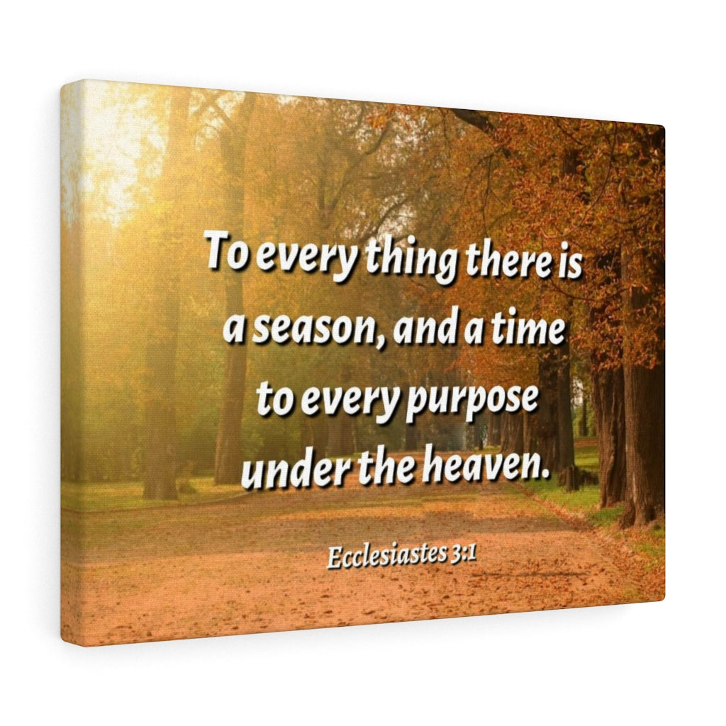 Scripture Walls Purpose Ecclesiastes 3:1 Bible Verse Canvas Christian Wall Art Ready to Hang Unframed-Express Your Love Gifts