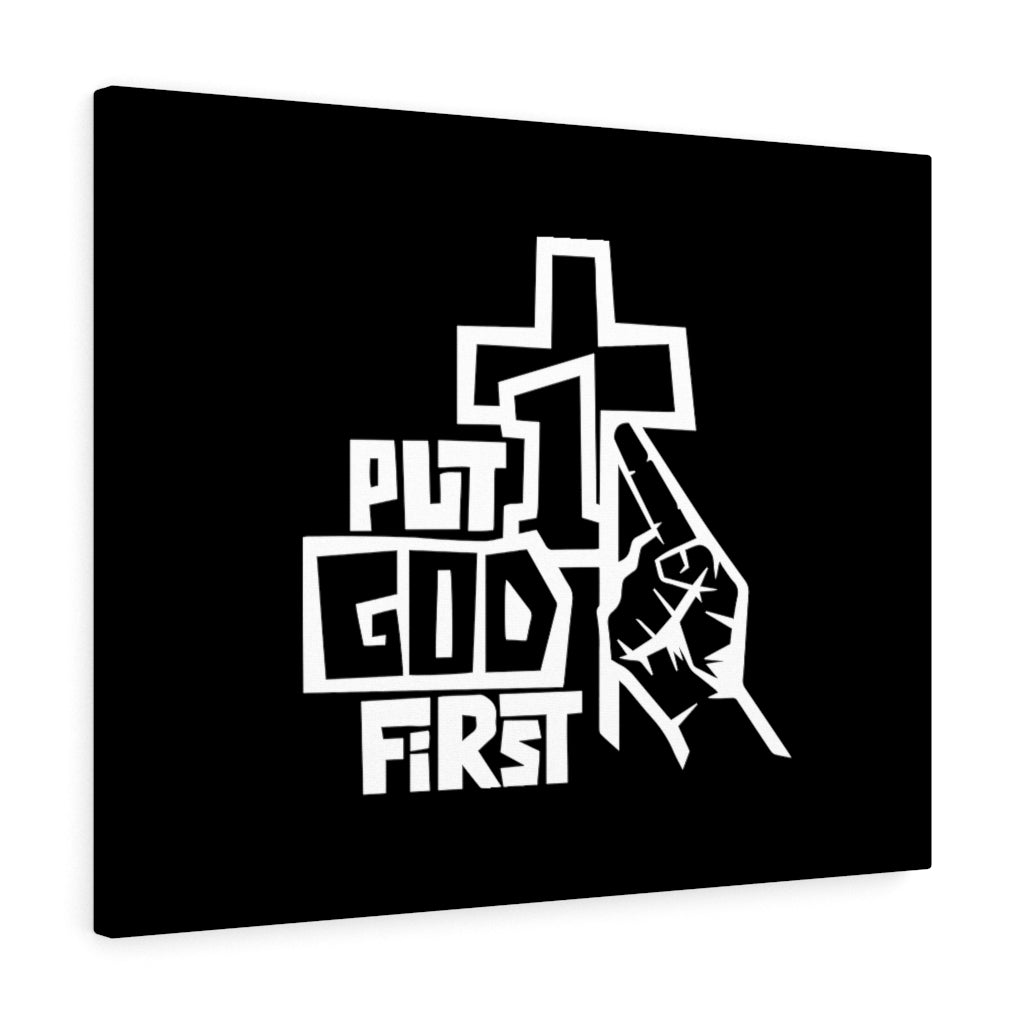 Scripture Walls Put God First Cross 1 Bible Verse Canvas Christian Wall Art Ready to Hang Unframed-Express Your Love Gifts