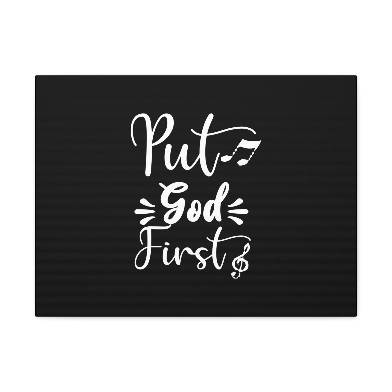 Scripture Walls Put God First Matthew 6:33 White Christian Wall Art Bible Verse Print Ready to Hang Unframed-Express Your Love Gifts