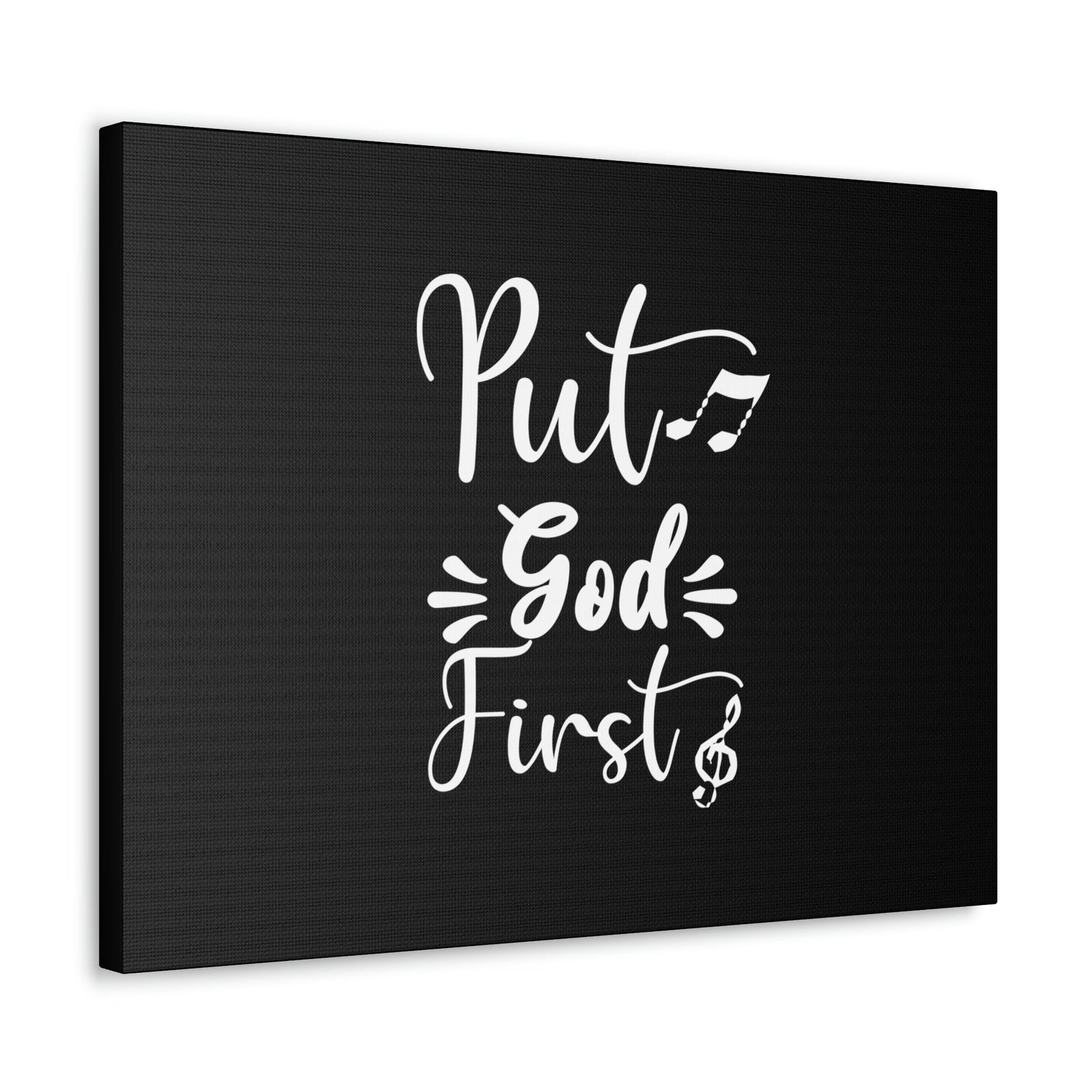 Scripture Walls Put God First Matthew 6:33 White Christian Wall Art Bible Verse Print Ready to Hang Unframed-Express Your Love Gifts