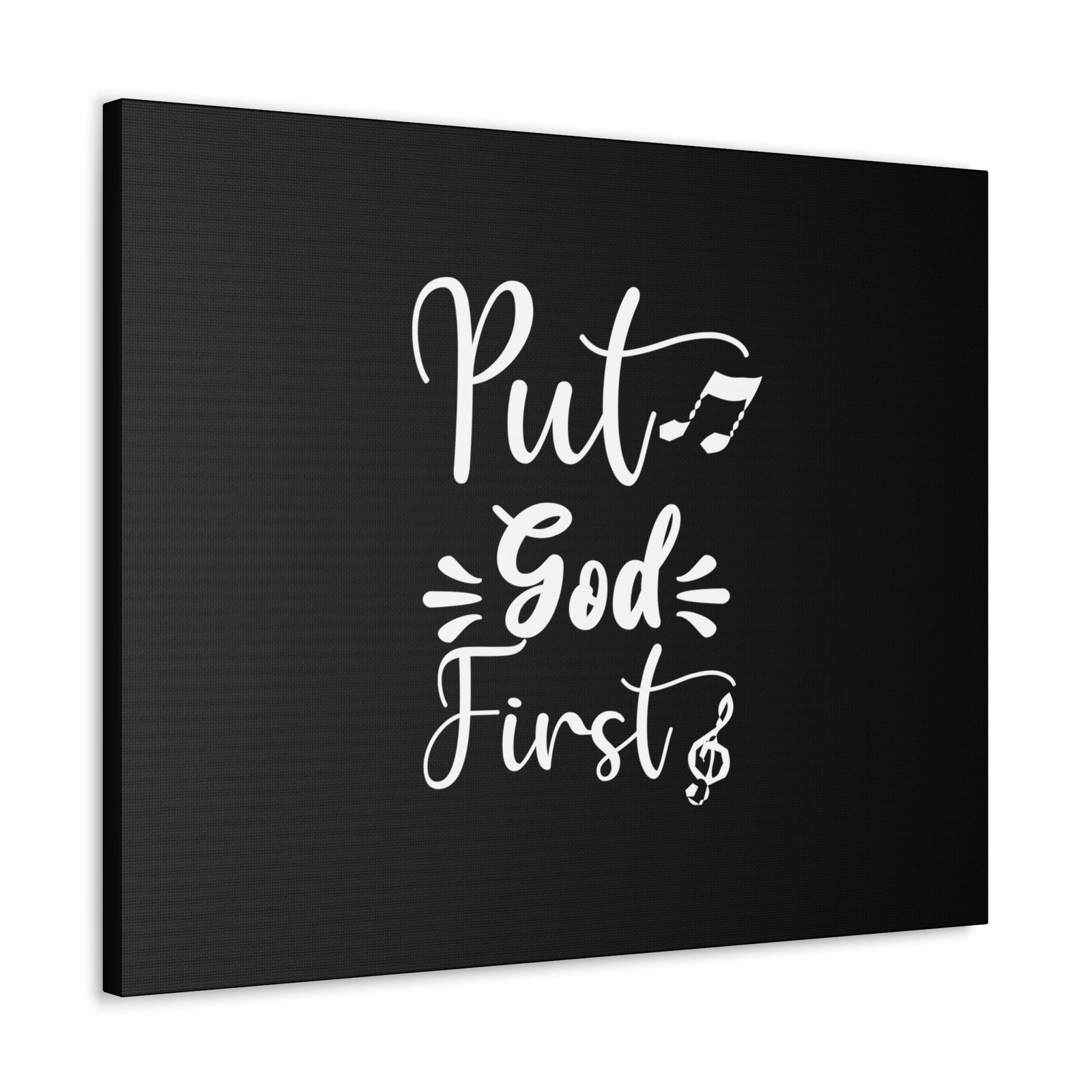 Scripture Walls Put God First Matthew 6:33 White Christian Wall Art Bible Verse Print Ready to Hang Unframed-Express Your Love Gifts