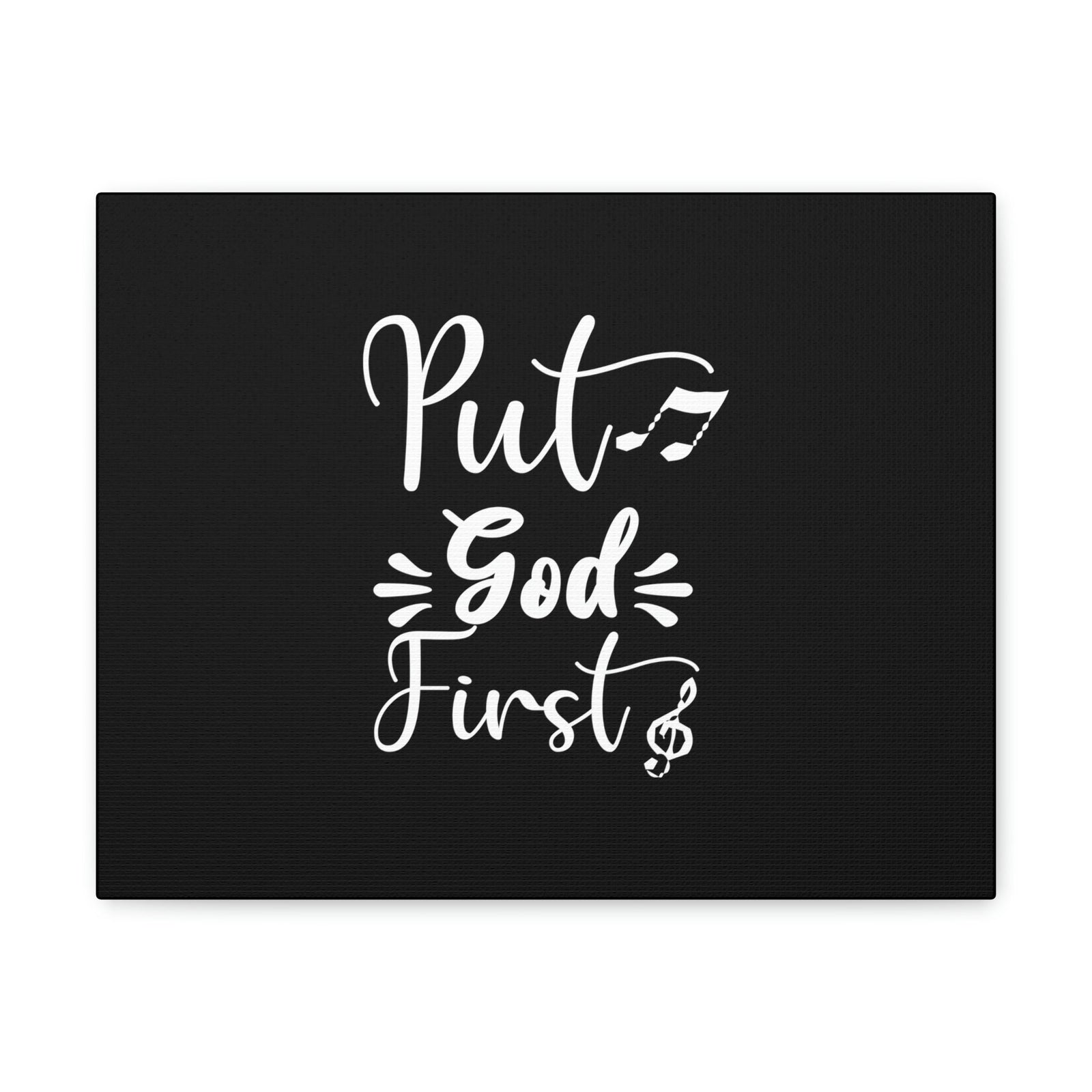 Scripture Walls Put God First Matthew 6:33 White Christian Wall Art Bible Verse Print Ready to Hang Unframed-Express Your Love Gifts