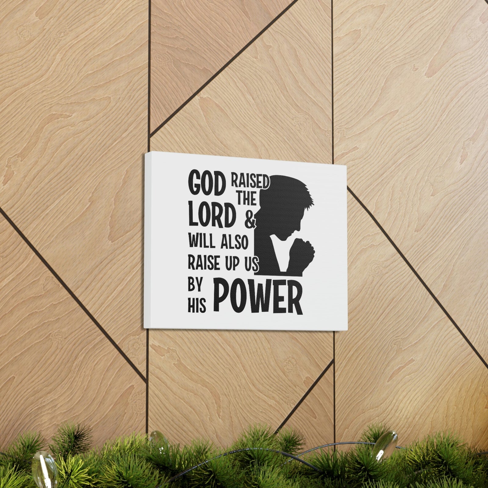 Scripture Walls Raise Us Up By His Power 1 Corinthians 6:14 Christian Wall Art Bible Verse Print Ready to Hang Unframed-Express Your Love Gifts