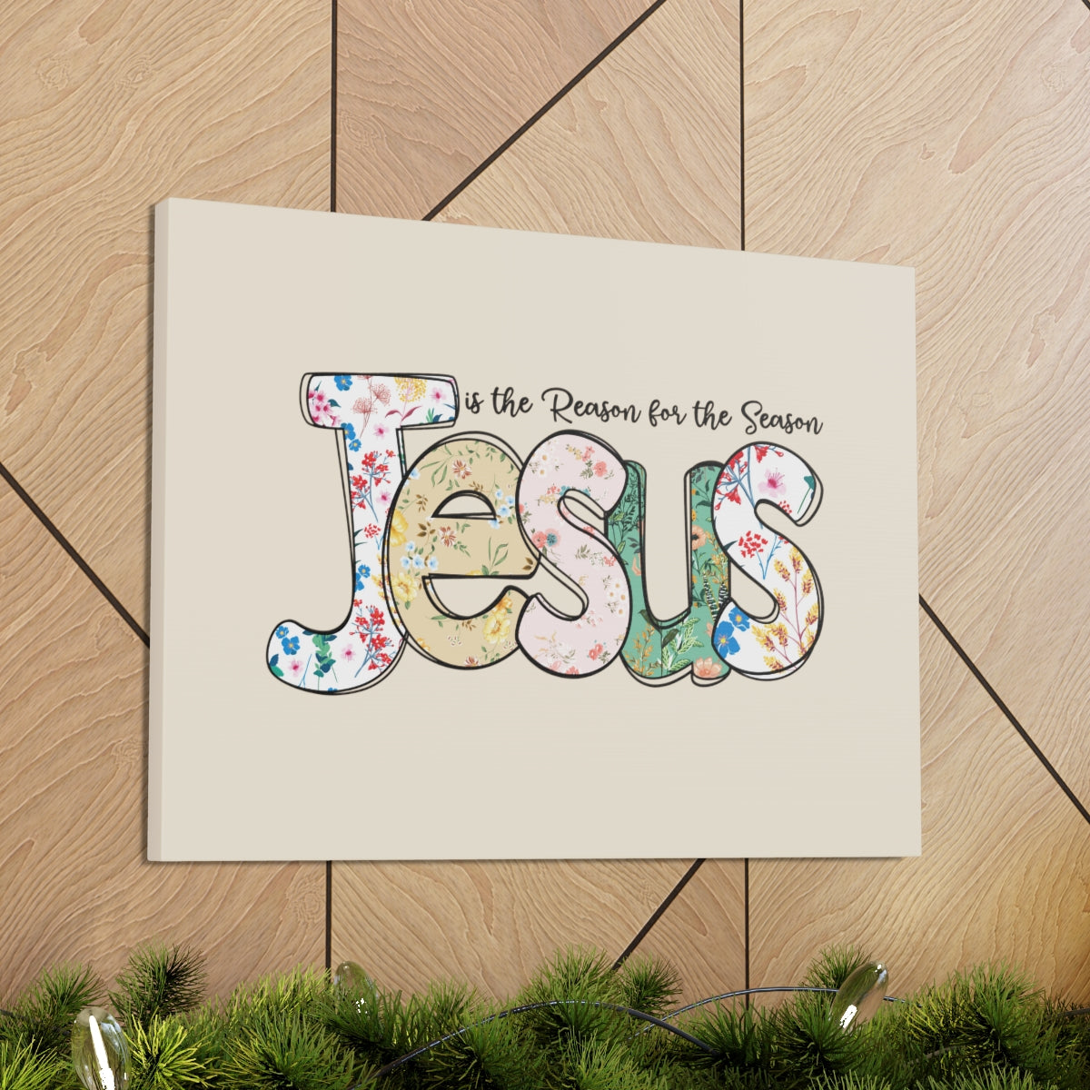 Scripture Walls Reason For The Season 1 Timothy 1:16 Bible Verse Canvas Christian Wall Art Ready to Hang Unframed-Express Your Love Gifts