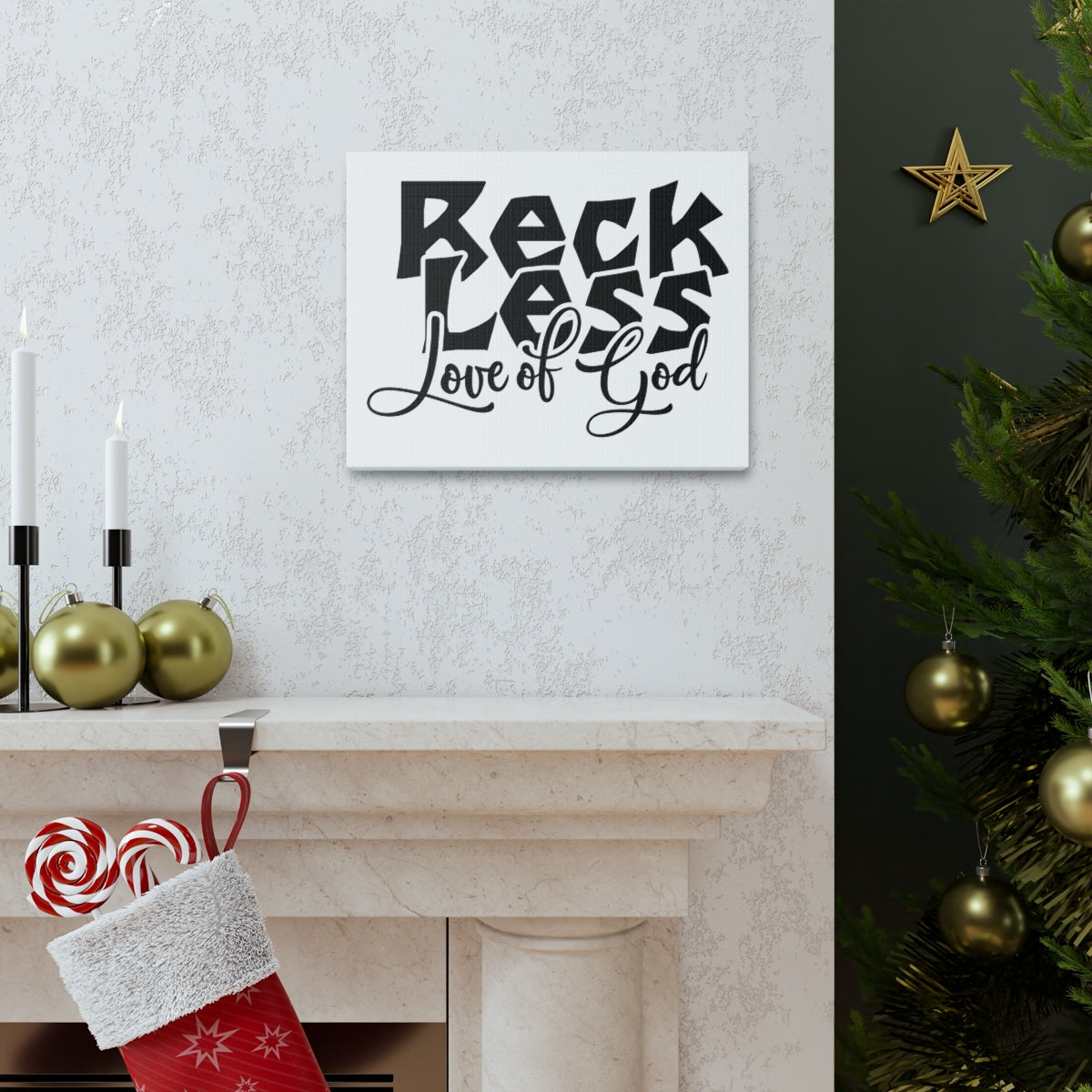 Scripture Walls Reckless Love Of God 1 John 4:8 Christian Wall Art Print Ready to Hang Unframed-Express Your Love Gifts