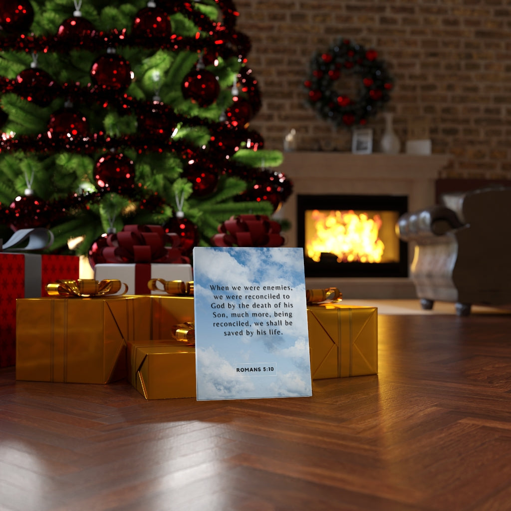 Scripture Walls Reconciled To God Romans 5:10 Bible Verse Canvas Christian Wall Art Ready to Hang Unframed-Express Your Love Gifts