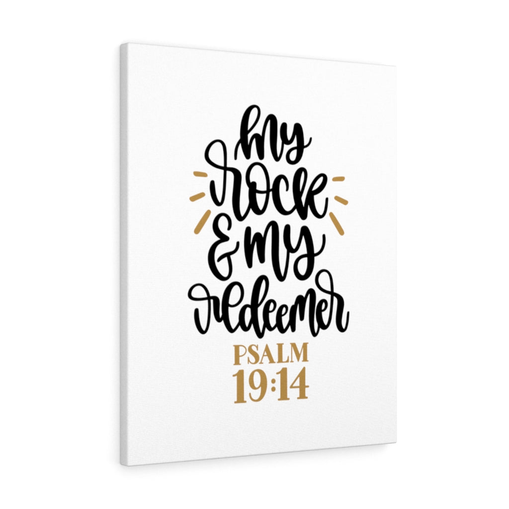Scripture Walls Redeemed Psalm 19:14 Bible Verse Canvas Christian Wall Art Ready to Hang Unframed-Express Your Love Gifts