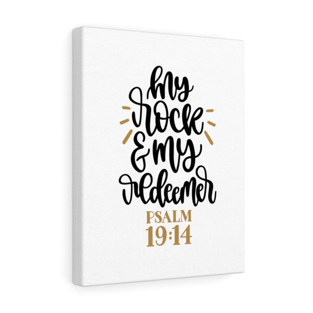 Scripture Walls Redeemed Psalm 19:14 Bible Verse Canvas Christian Wall Art Ready to Hang Unframed-Express Your Love Gifts