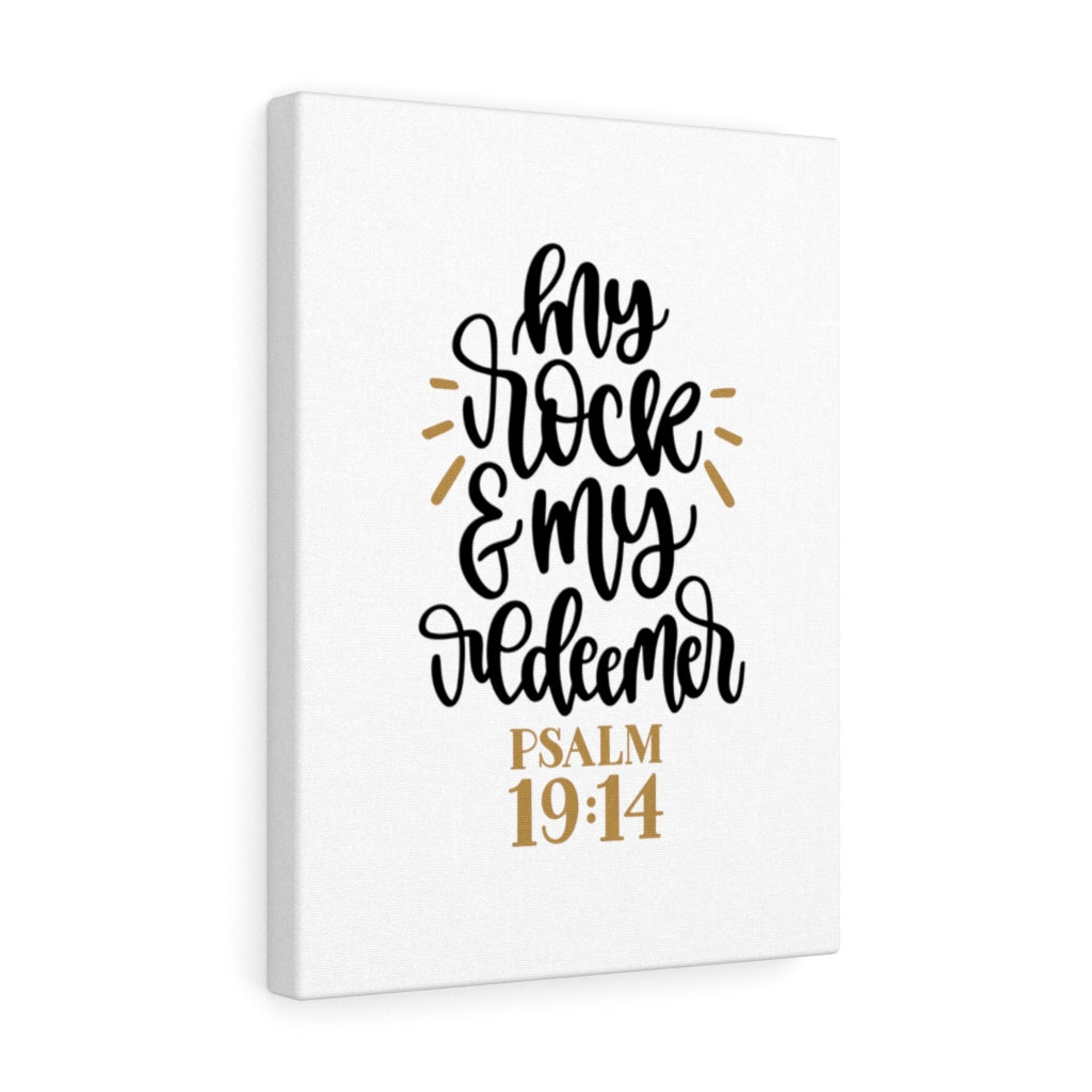 Scripture Walls Redeemed Psalm 19:14 Bible Verse Canvas Christian Wall Art Ready to Hang Unframed-Express Your Love Gifts