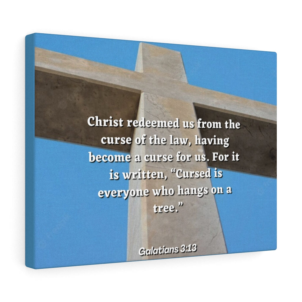Scripture Walls Redeemed Us Galatians 3:13 Bible Verse Canvas Christian Wall Art Ready to Hang Unframed-Express Your Love Gifts