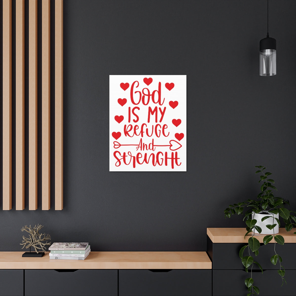 Scripture Walls Refuge And Strength Psalm 18:30 Christian Wall Art Print Ready to Hang Unframed-Express Your Love Gifts