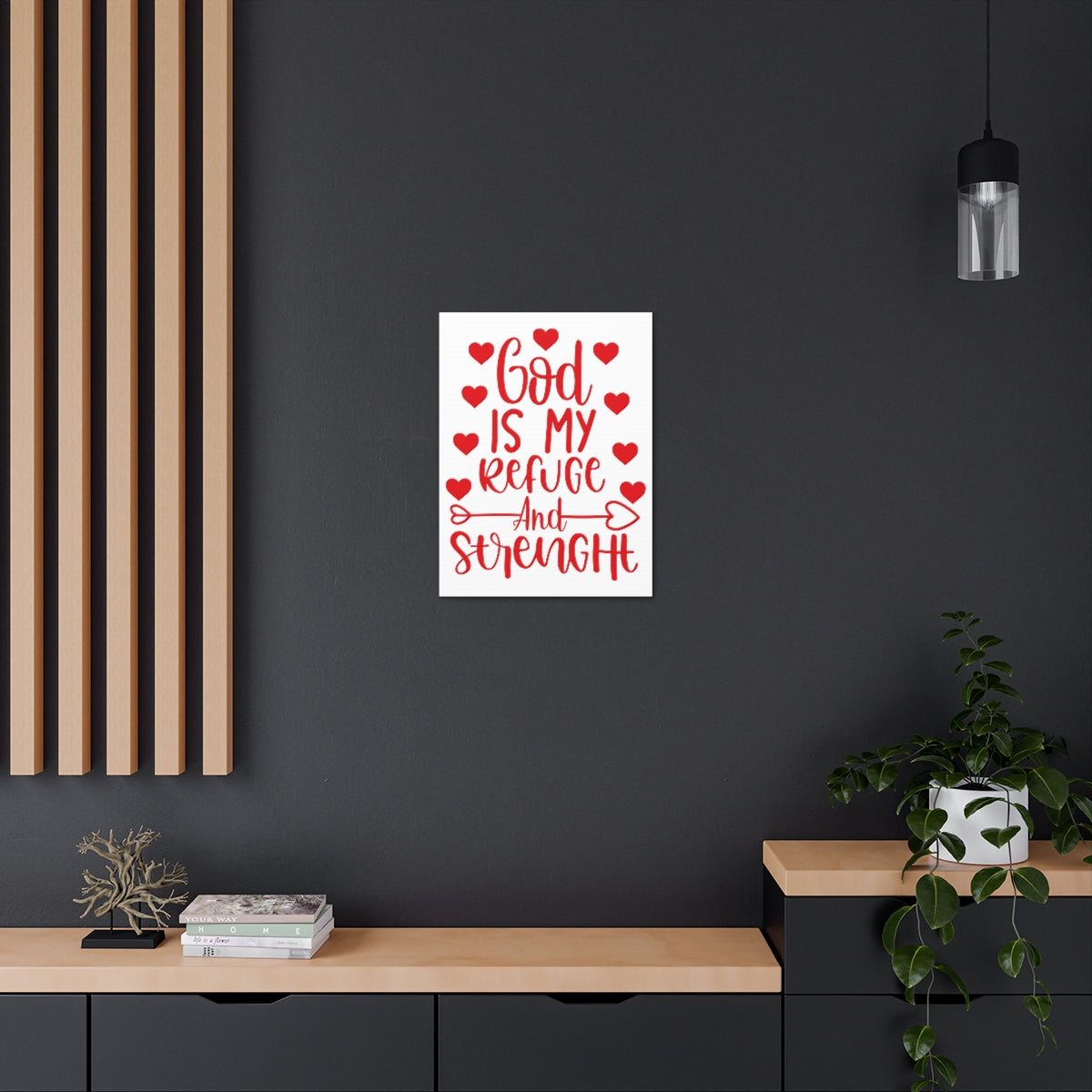 Scripture Walls Refuge And Strength Psalm 18:30 Christian Wall Art Print Ready to Hang Unframed-Express Your Love Gifts