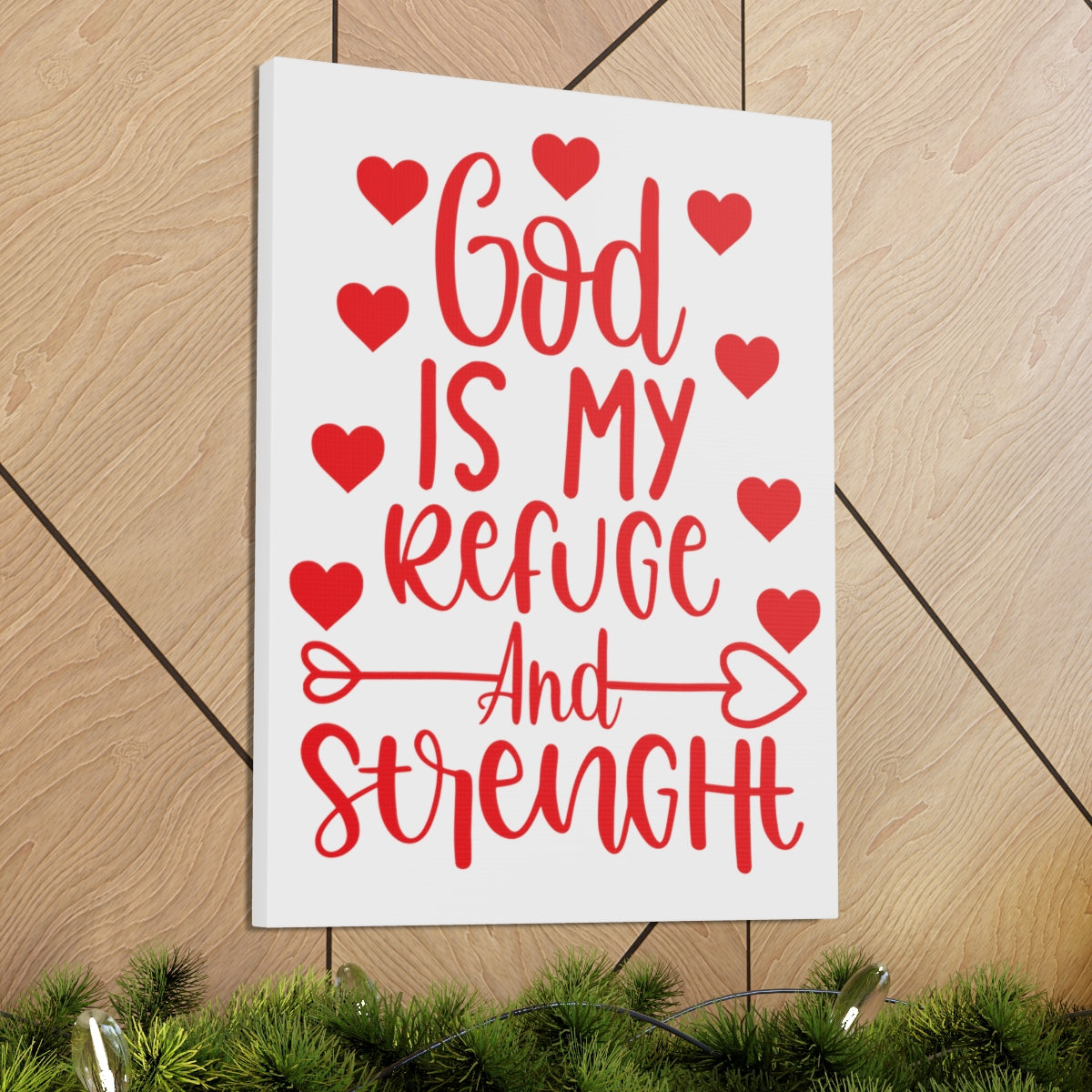 Scripture Walls Refuge And Strength Psalm 18:30 Christian Wall Art Print Ready to Hang Unframed-Express Your Love Gifts