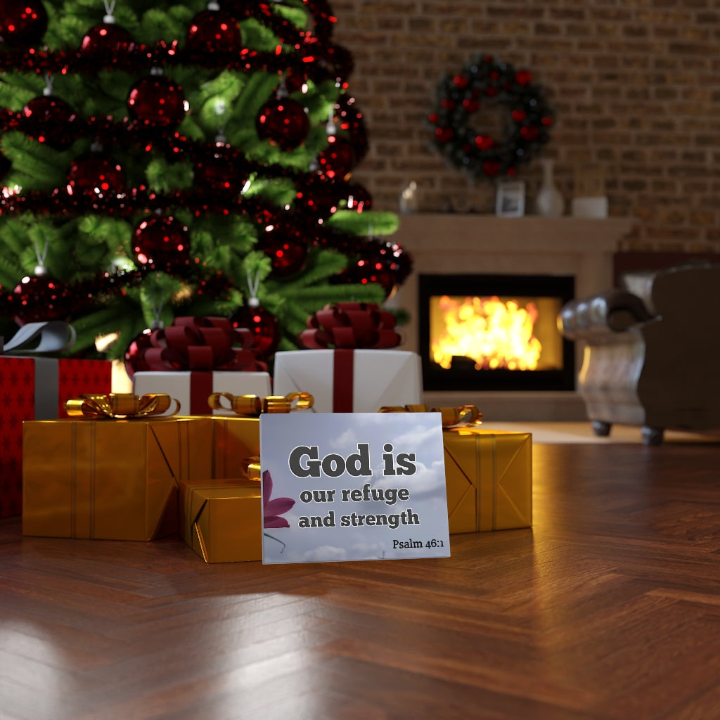 Scripture Walls Refuge And Strength Psalm 46:1 Bible Verse Canvas Christian Wall Art Ready to Hang Unframed-Express Your Love Gifts