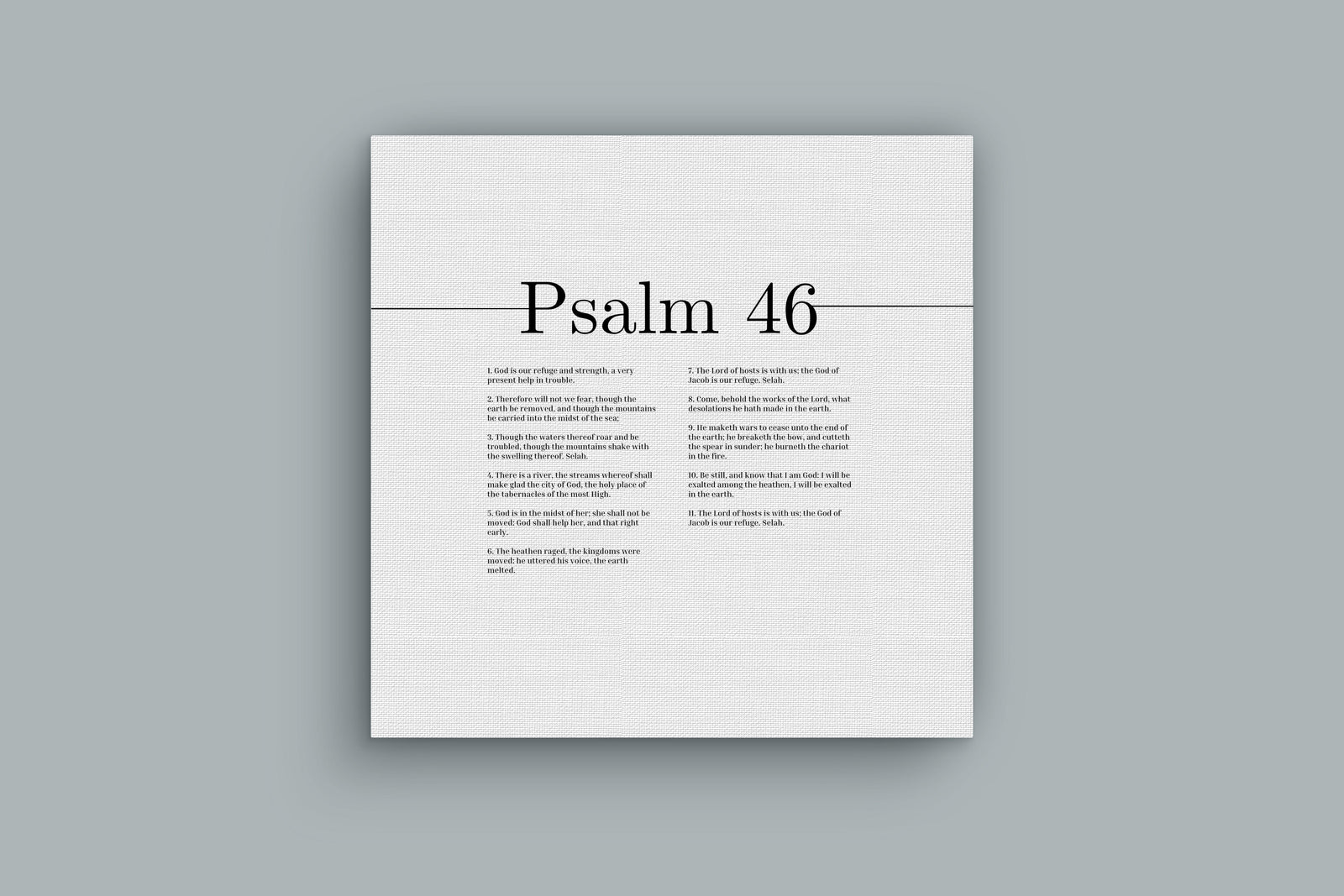 Scripture Walls Refuge And Strength Psalm 46 Bible Verse Canvas Christian Wall Art Ready to Hang Unframed-Express Your Love Gifts