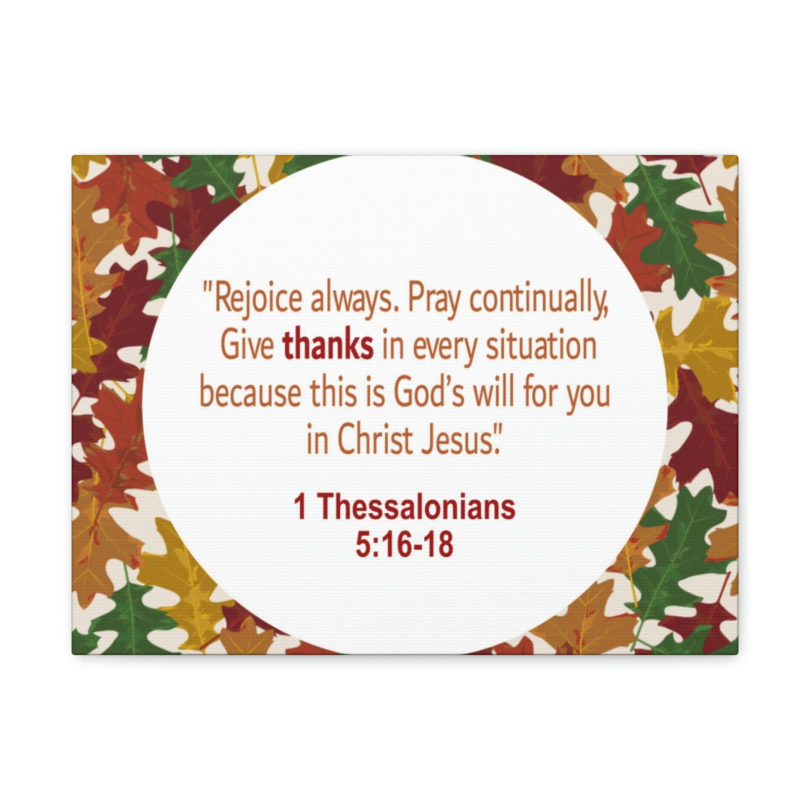 Scripture Walls Rejoice Always 1 Thessalonians 5:16 Bible Verse Canvas Christian Wall Art Ready to Hang Unframed-Express Your Love Gifts