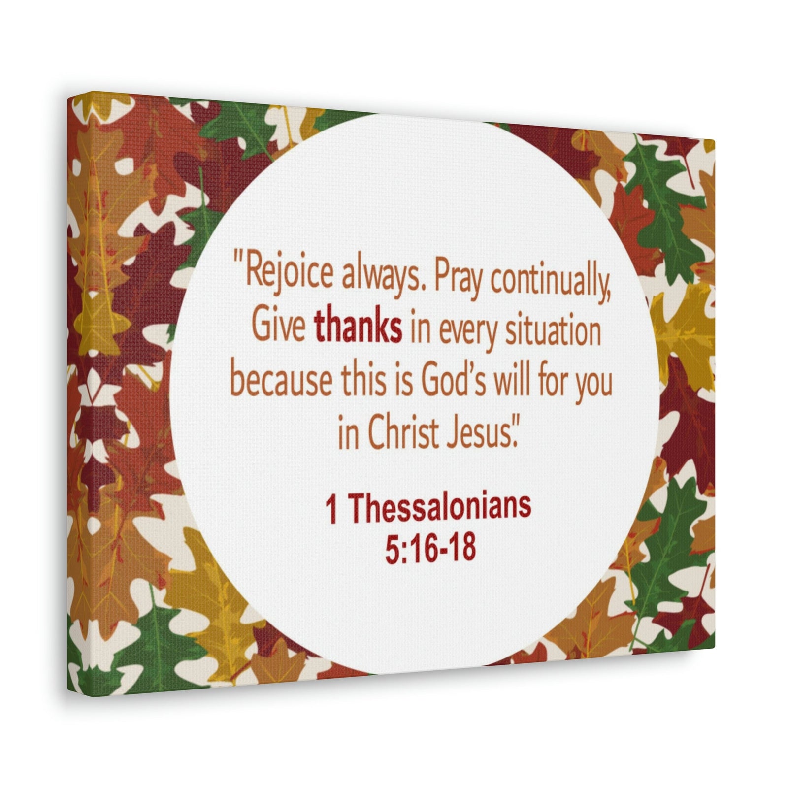 Scripture Walls Rejoice Always 1 Thessalonians 5:16 Bible Verse Canvas Christian Wall Art Ready to Hang Unframed-Express Your Love Gifts