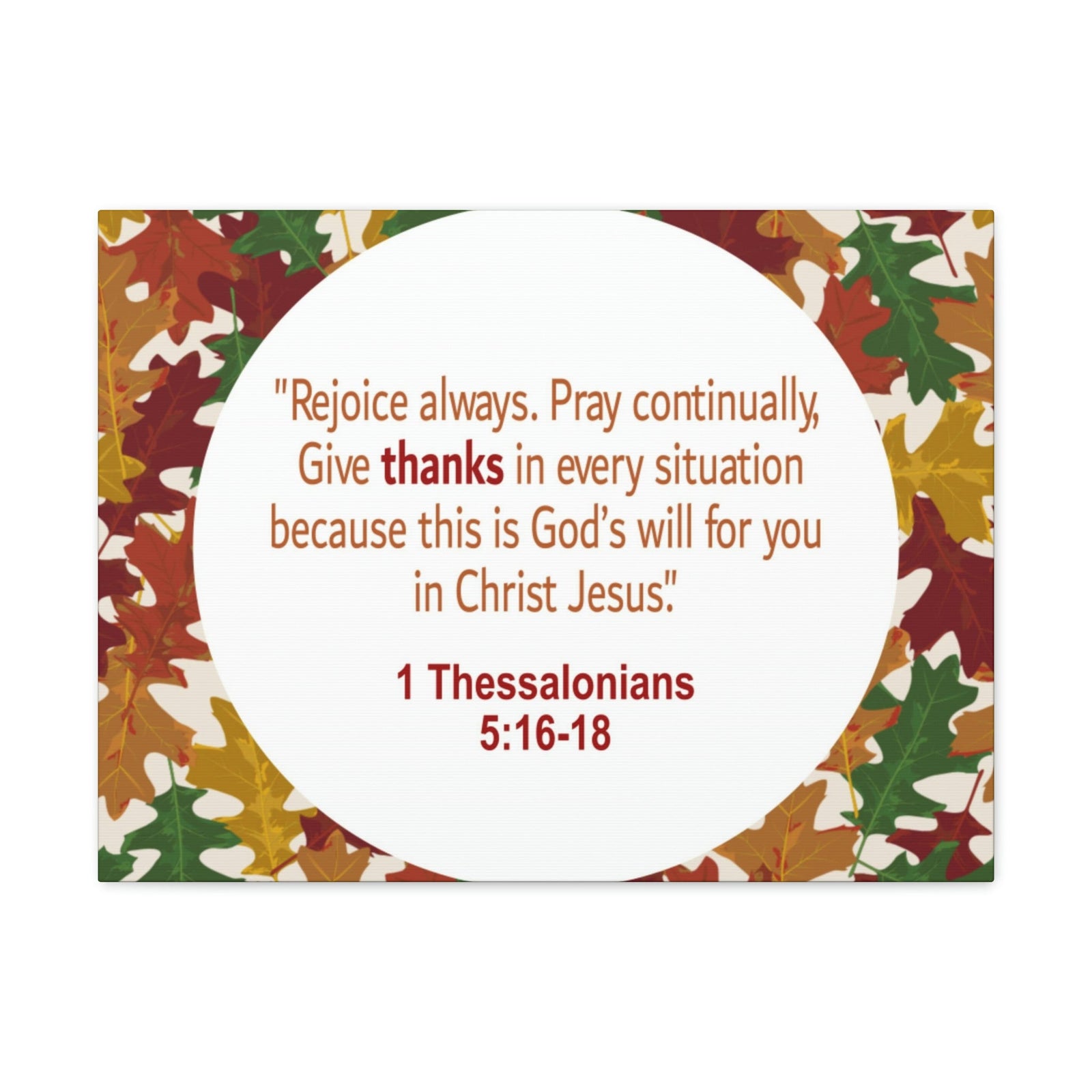 Scripture Walls Rejoice Always 1 Thessalonians 5:16 Bible Verse Canvas Christian Wall Art Ready to Hang Unframed-Express Your Love Gifts