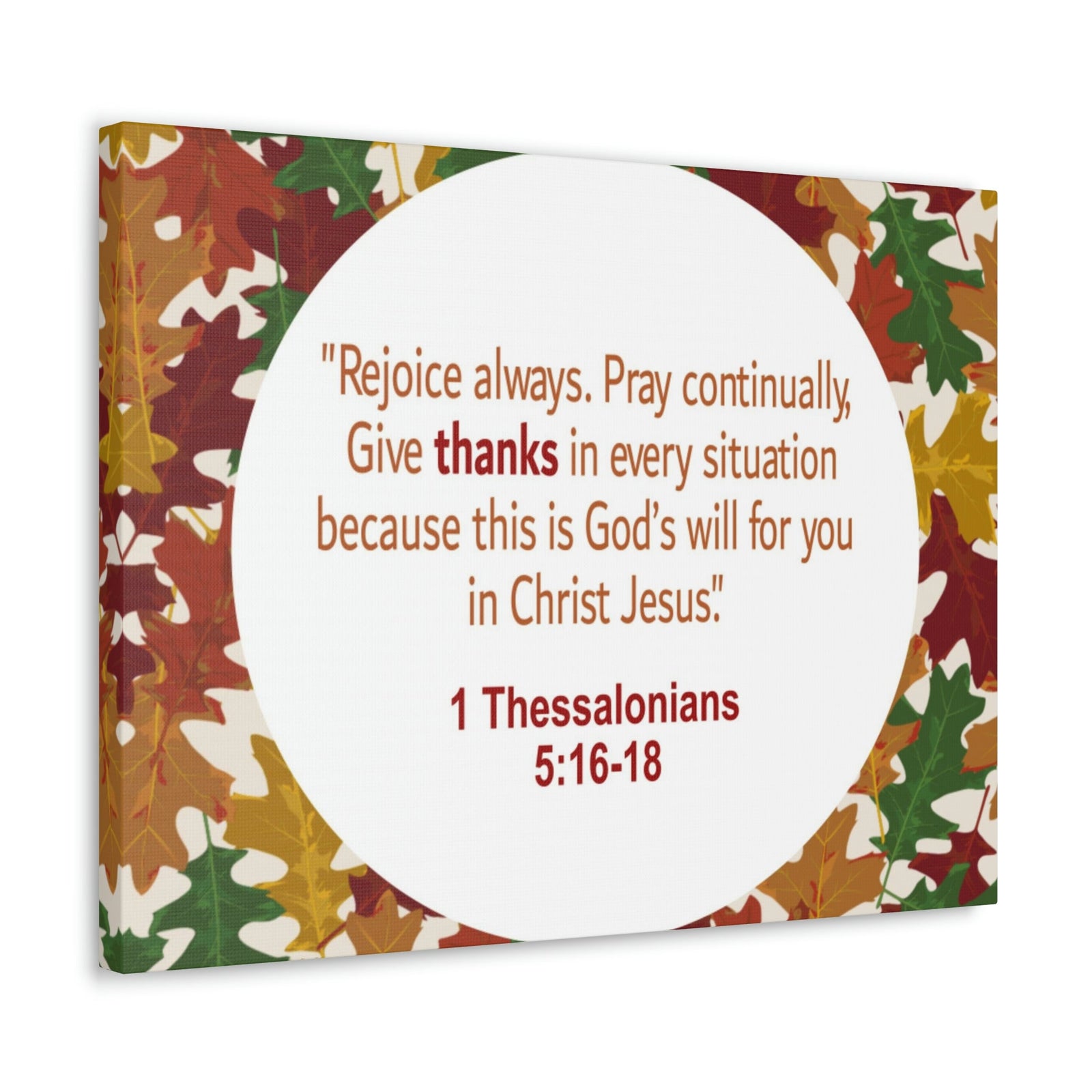 Scripture Walls Rejoice Always 1 Thessalonians 5:16 Bible Verse Canvas Christian Wall Art Ready to Hang Unframed-Express Your Love Gifts