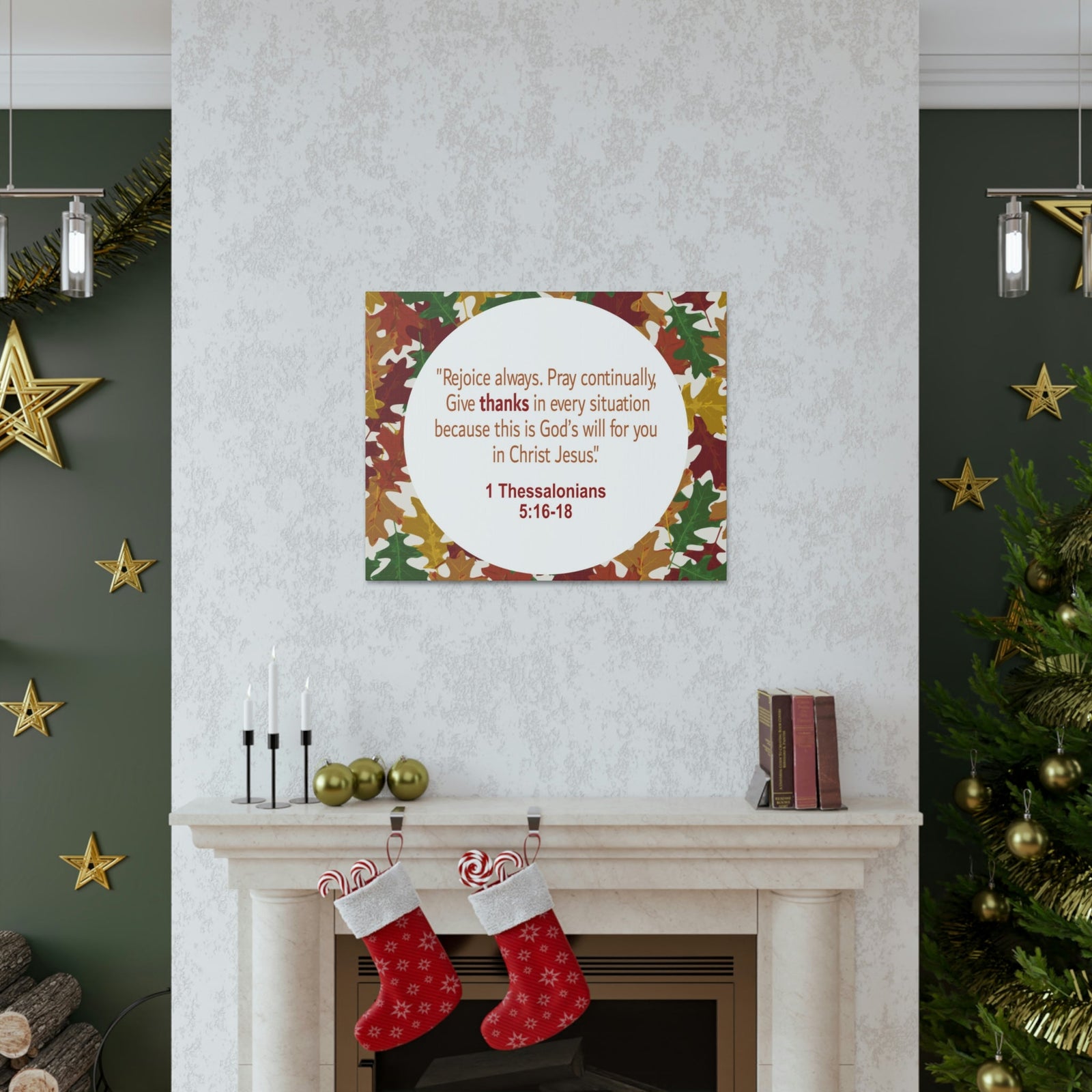 Scripture Walls Rejoice Always 1 Thessalonians 5:16 Bible Verse Canvas Christian Wall Art Ready to Hang Unframed-Express Your Love Gifts