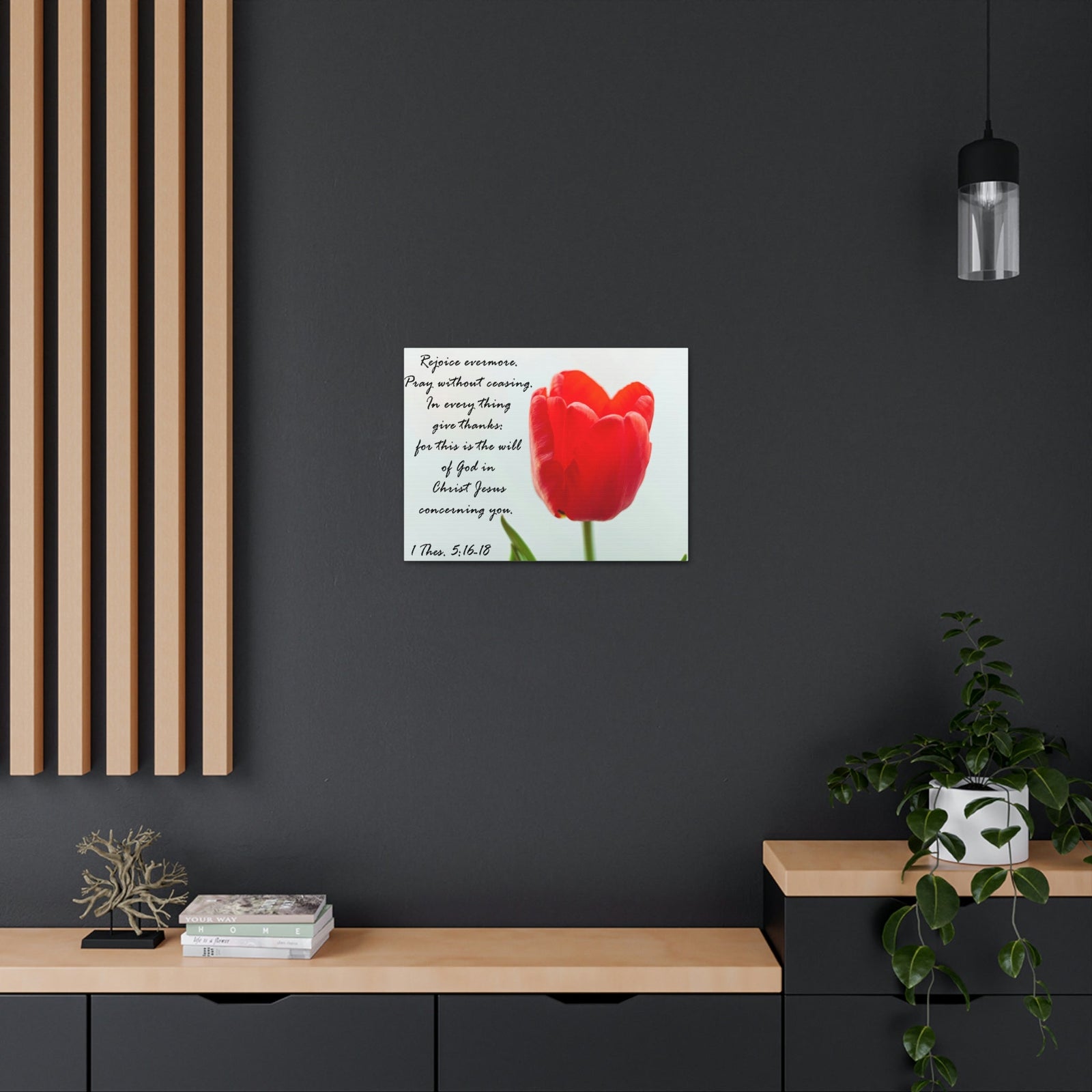 Scripture Walls Rejoice Evermore 1 Thes. 5:17 Bible Verse Canvas Christian Wall Art Ready to Hang Unframed-Express Your Love Gifts