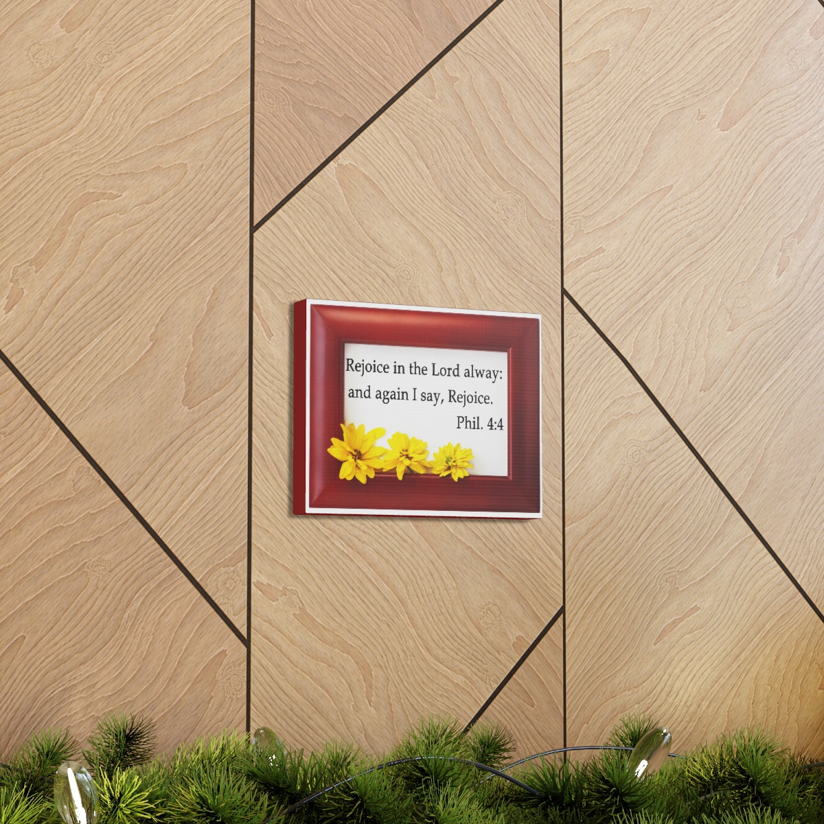 Scripture Walls Rejoice In The Lord Philippians 4:4 Bible Verse Canvas Christian Wall Art Bible Verse Print Ready To Hang Unframed-Express Your Love Gifts