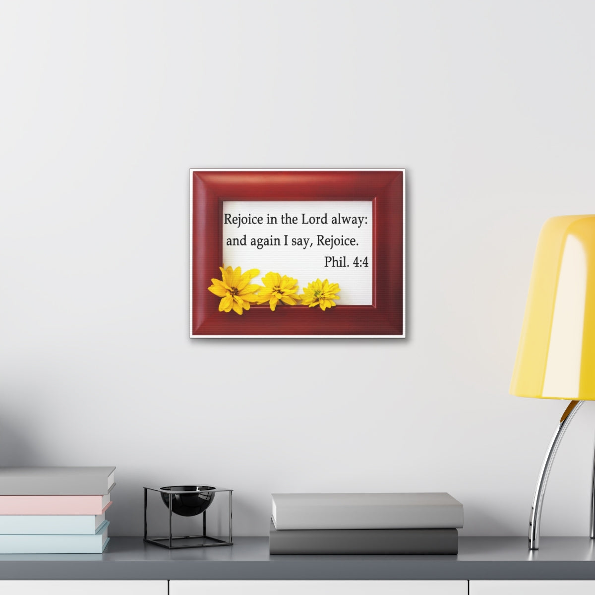 Scripture Walls Rejoice In The Lord Philippians 4:4 Bible Verse Canvas Christian Wall Art Bible Verse Print Ready To Hang Unframed-Express Your Love Gifts