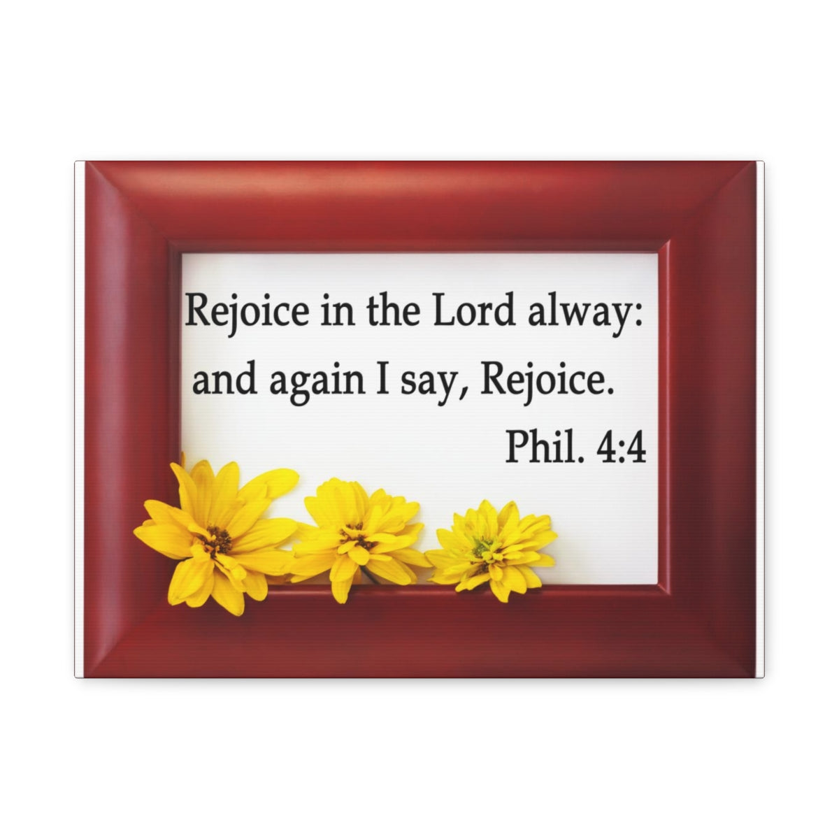 Scripture Walls Rejoice In The Lord Philippians 4:4 Bible Verse Canvas Christian Wall Art Bible Verse Print Ready To Hang Unframed-Express Your Love Gifts