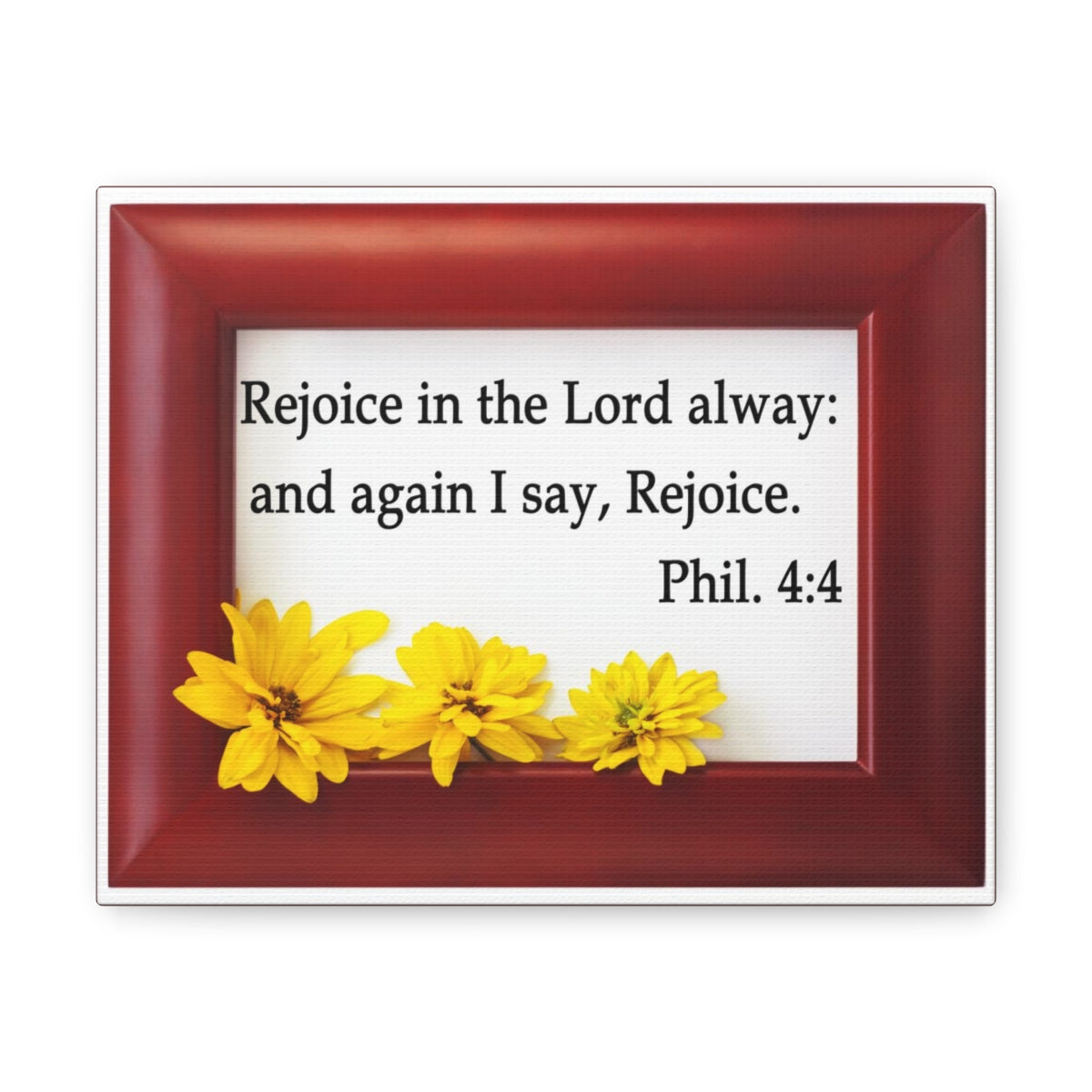 Scripture Walls Rejoice In The Lord Philippians 4:4 Bible Verse Canvas Christian Wall Art Bible Verse Print Ready To Hang Unframed-Express Your Love Gifts
