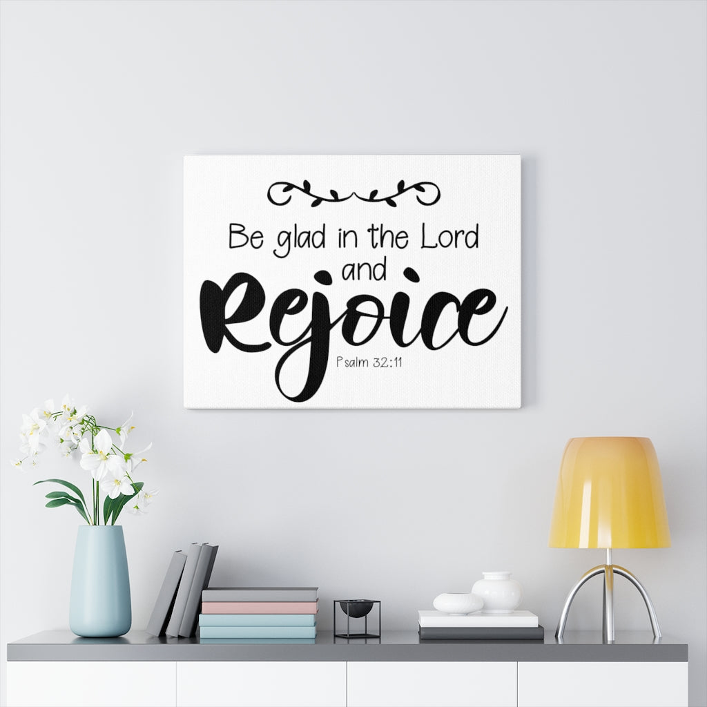 Scripture Walls Rejoice Psalm 32:11 Bible Verse Canvas Christian Wall Art Ready to Hang Unframed-Express Your Love Gifts