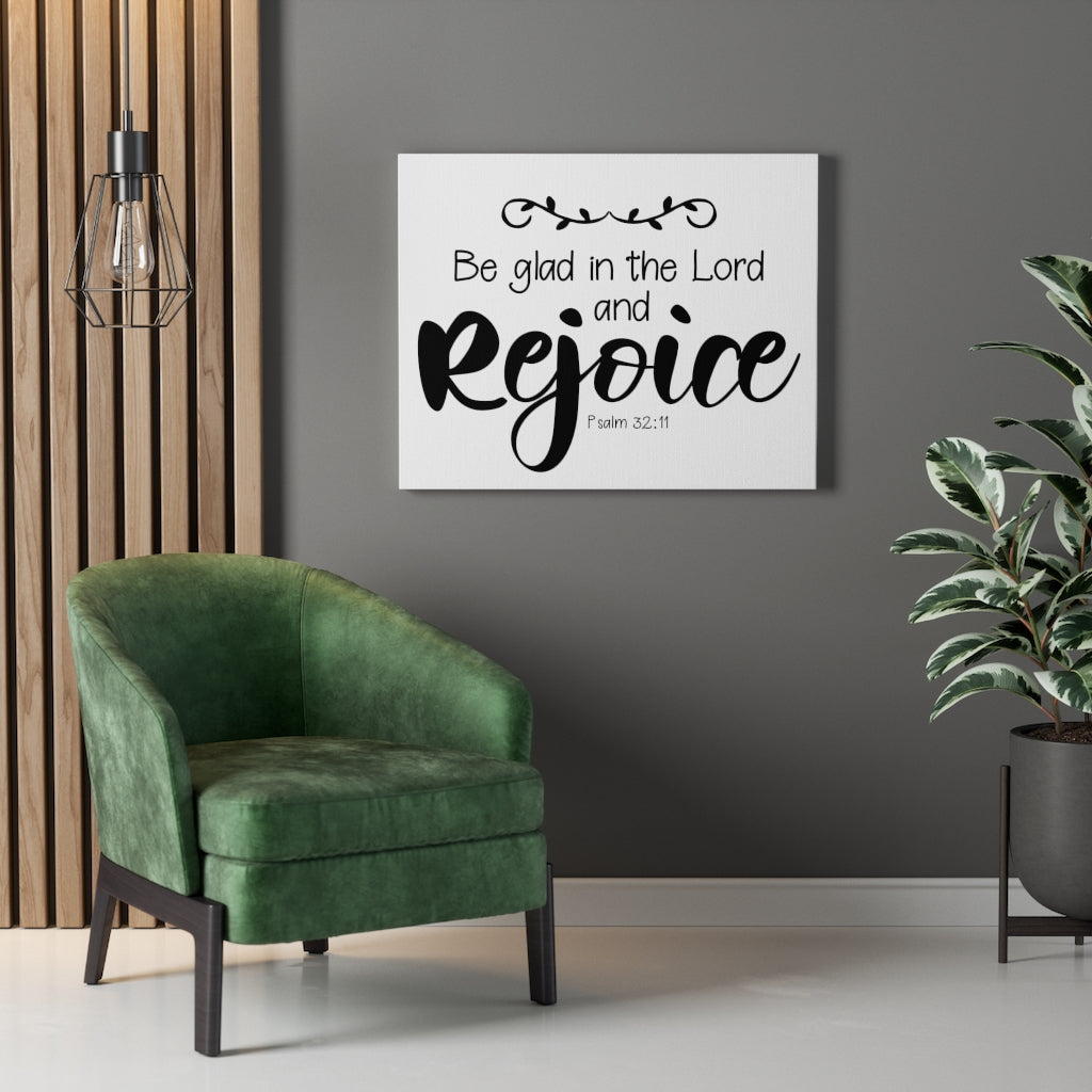 Scripture Walls Rejoice Psalm 32:11 Bible Verse Canvas Christian Wall Art Ready to Hang Unframed-Express Your Love Gifts