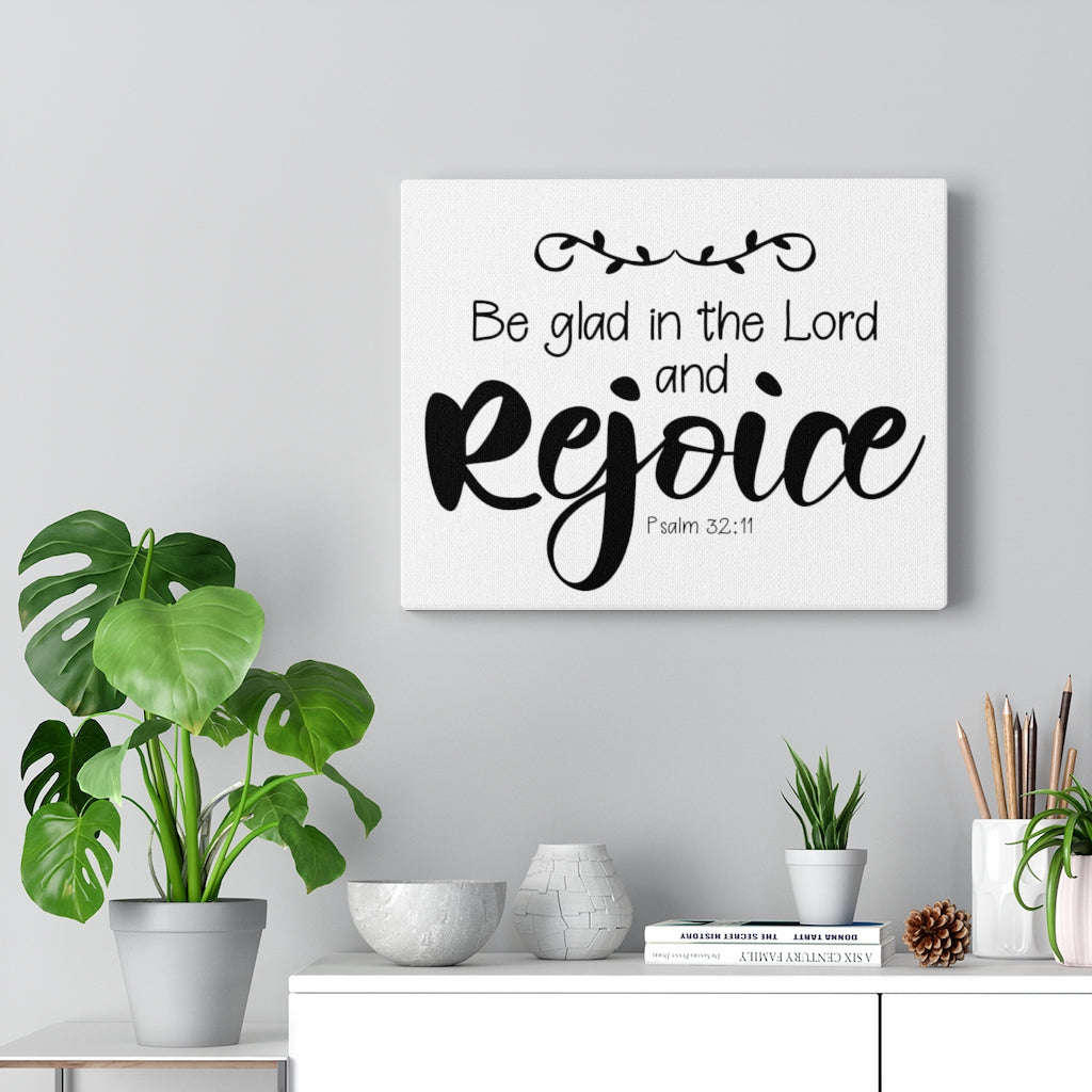 Scripture Walls Rejoice Psalm 32:11 Bible Verse Canvas Christian Wall Art Ready to Hang Unframed-Express Your Love Gifts