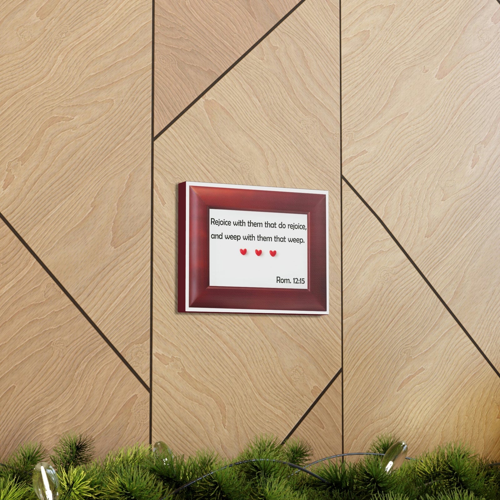 Scripture Walls Rejoice With Them Romans 12:15 Bible Verse Canvas Christian Wall Art Bible Verse Print Ready To Hang Unframed-Express Your Love Gifts