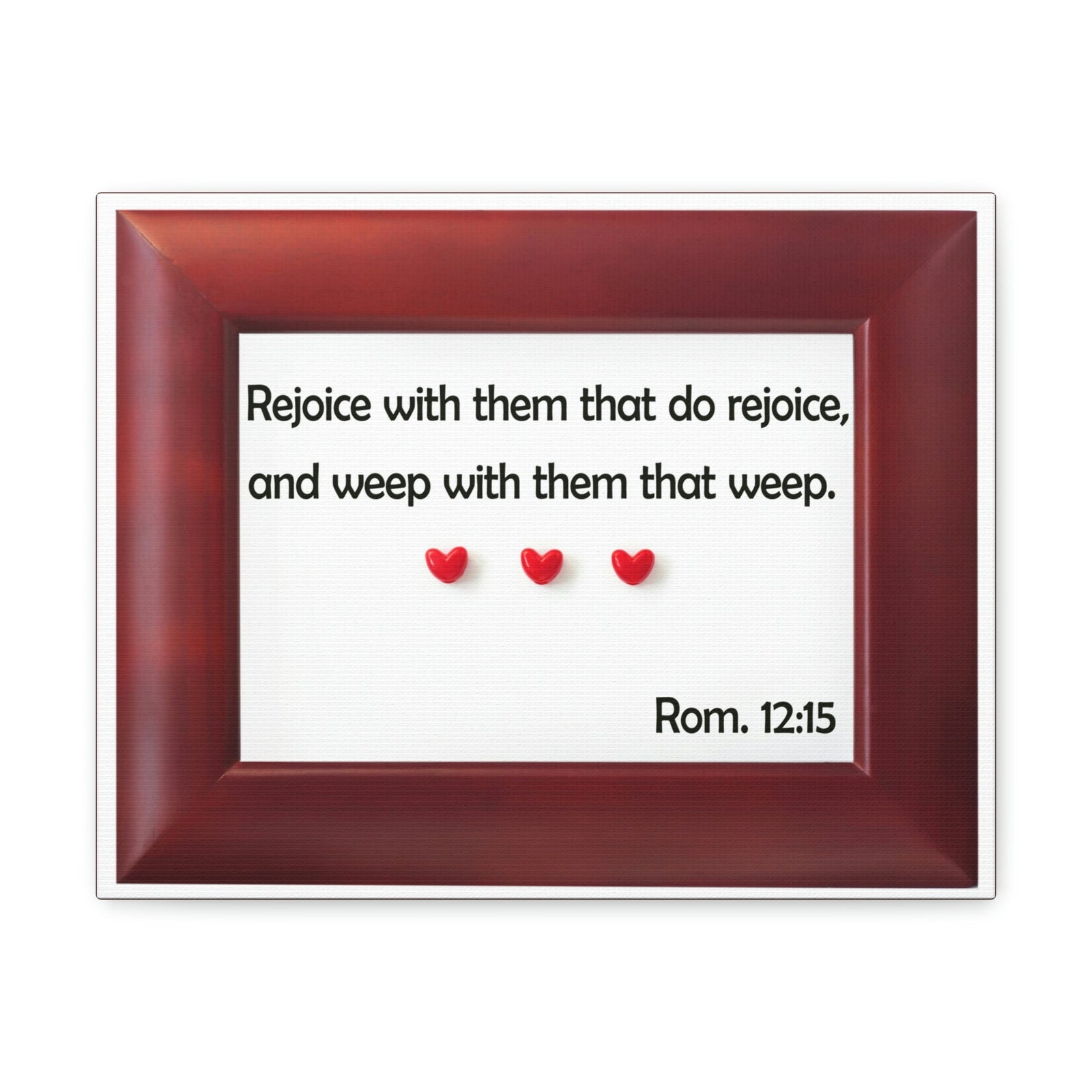 Scripture Walls Rejoice With Them Romans 12:15 Bible Verse Canvas Christian Wall Art Bible Verse Print Ready To Hang Unframed-Express Your Love Gifts