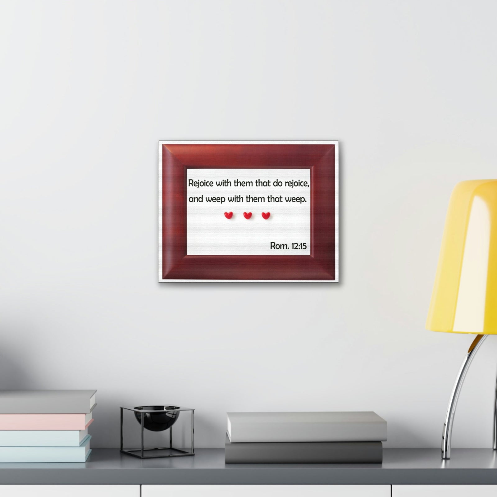 Scripture Walls Rejoice With Them Romans 12:15 Bible Verse Canvas Christian Wall Art Bible Verse Print Ready To Hang Unframed-Express Your Love Gifts