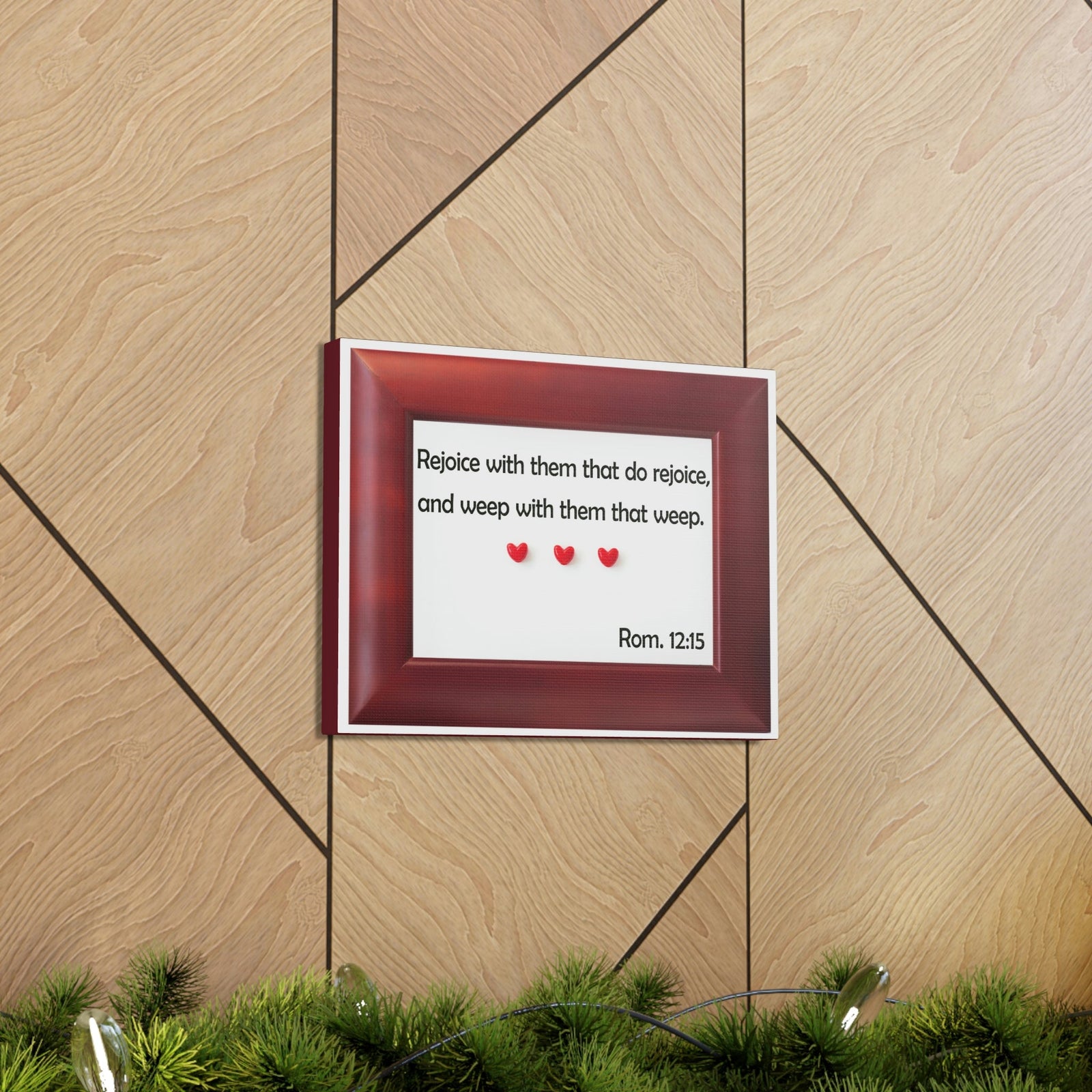 Scripture Walls Rejoice With Them Romans 12:15 Bible Verse Canvas Christian Wall Art Bible Verse Print Ready To Hang Unframed-Express Your Love Gifts