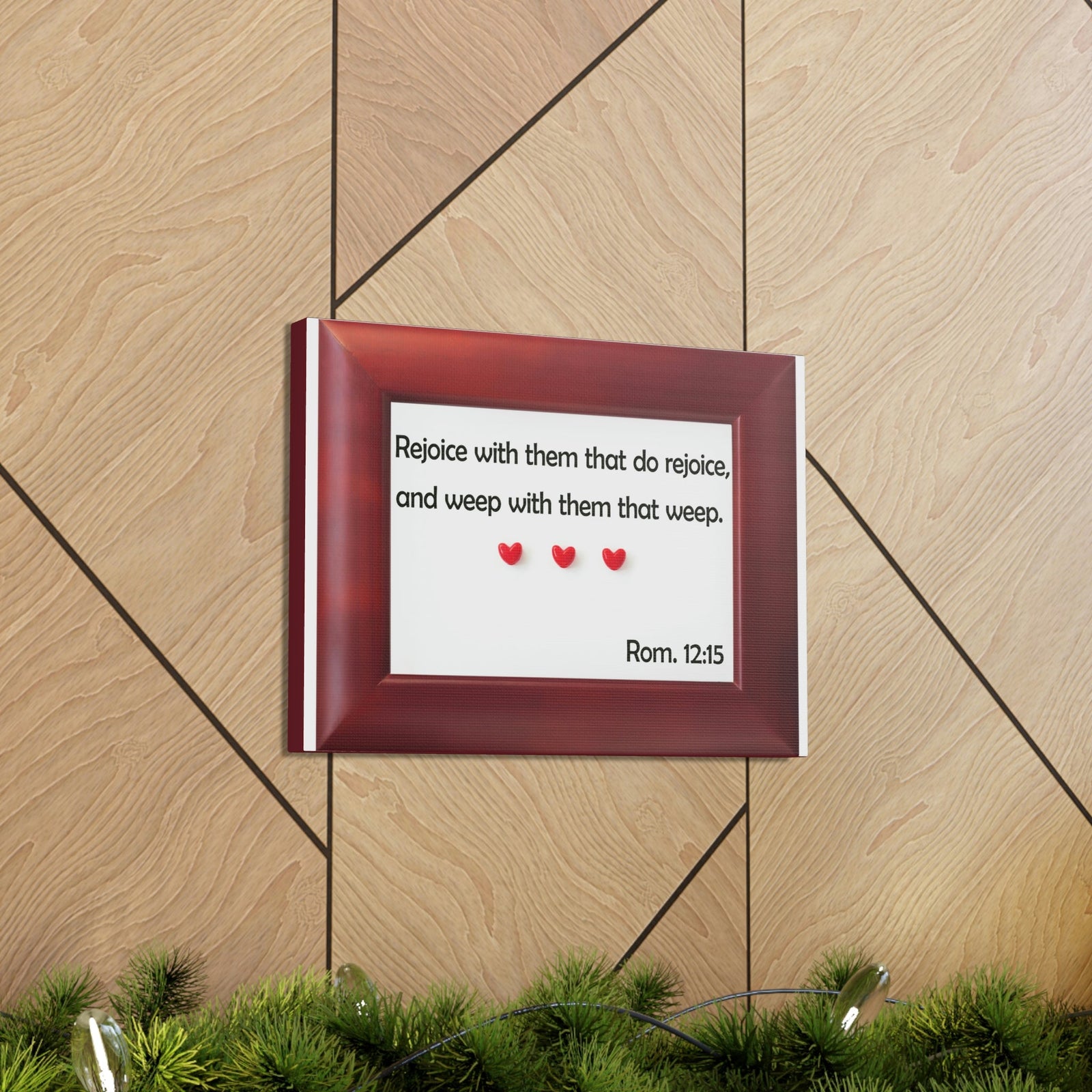 Scripture Walls Rejoice With Them Romans 12:15 Bible Verse Canvas Christian Wall Art Bible Verse Print Ready To Hang Unframed-Express Your Love Gifts