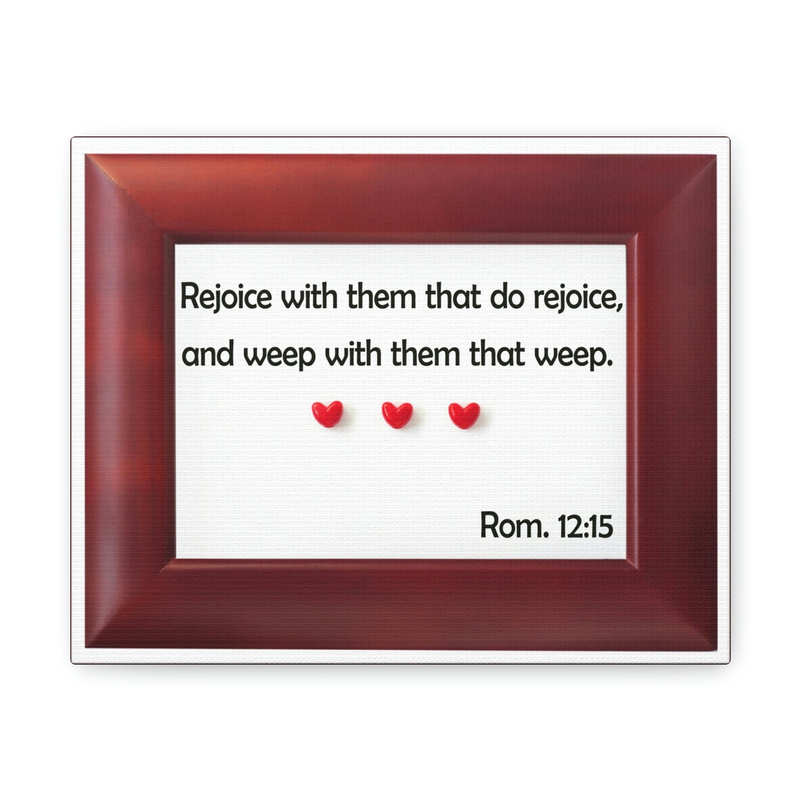 Scripture Walls Rejoice With Them Romans 12:15 Bible Verse Canvas Christian Wall Art Bible Verse Print Ready To Hang Unframed-Express Your Love Gifts
