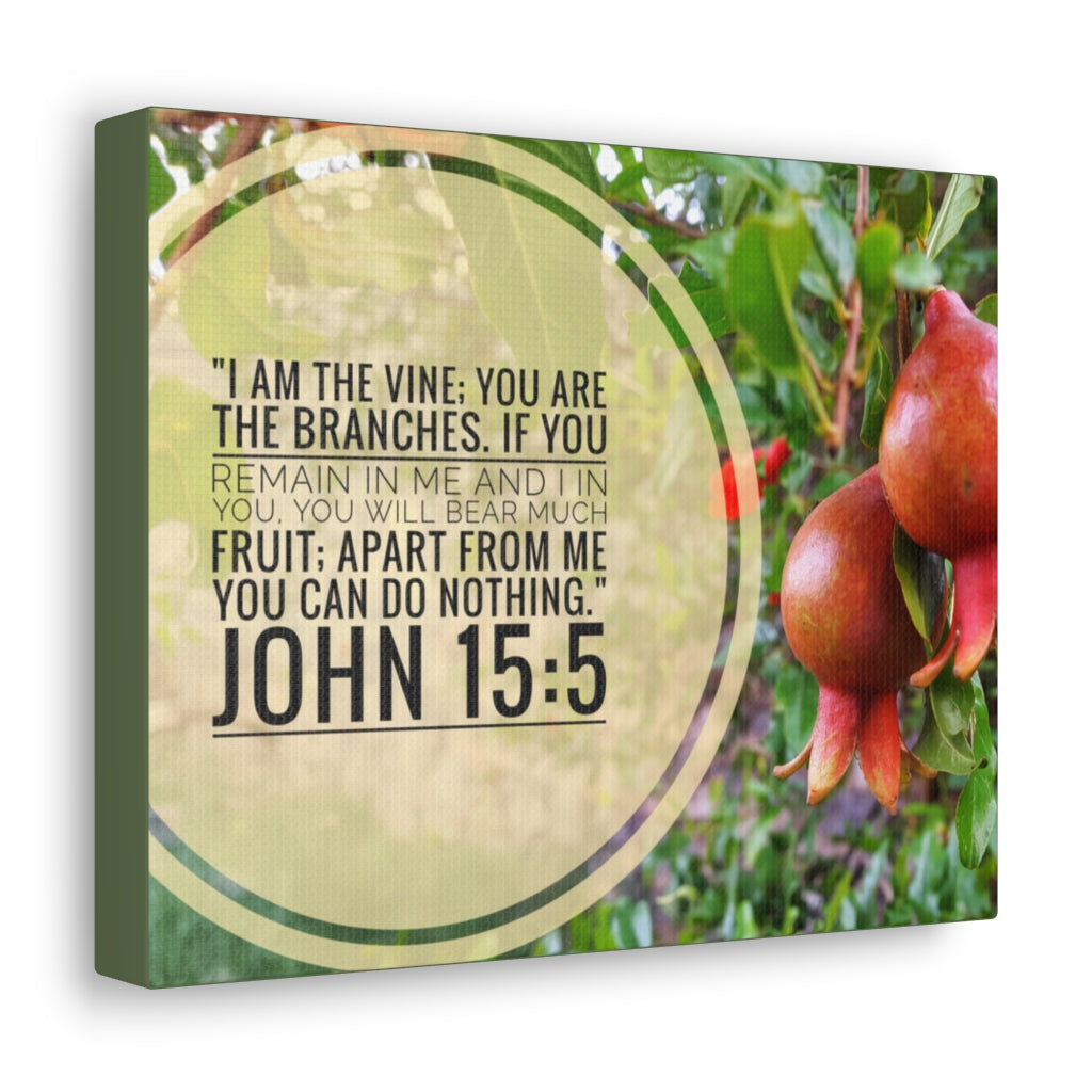 Scripture Walls Remain In Me John 15:5 Bible Verse Canvas Christian Wall Art Ready to Hang Unframed-Express Your Love Gifts