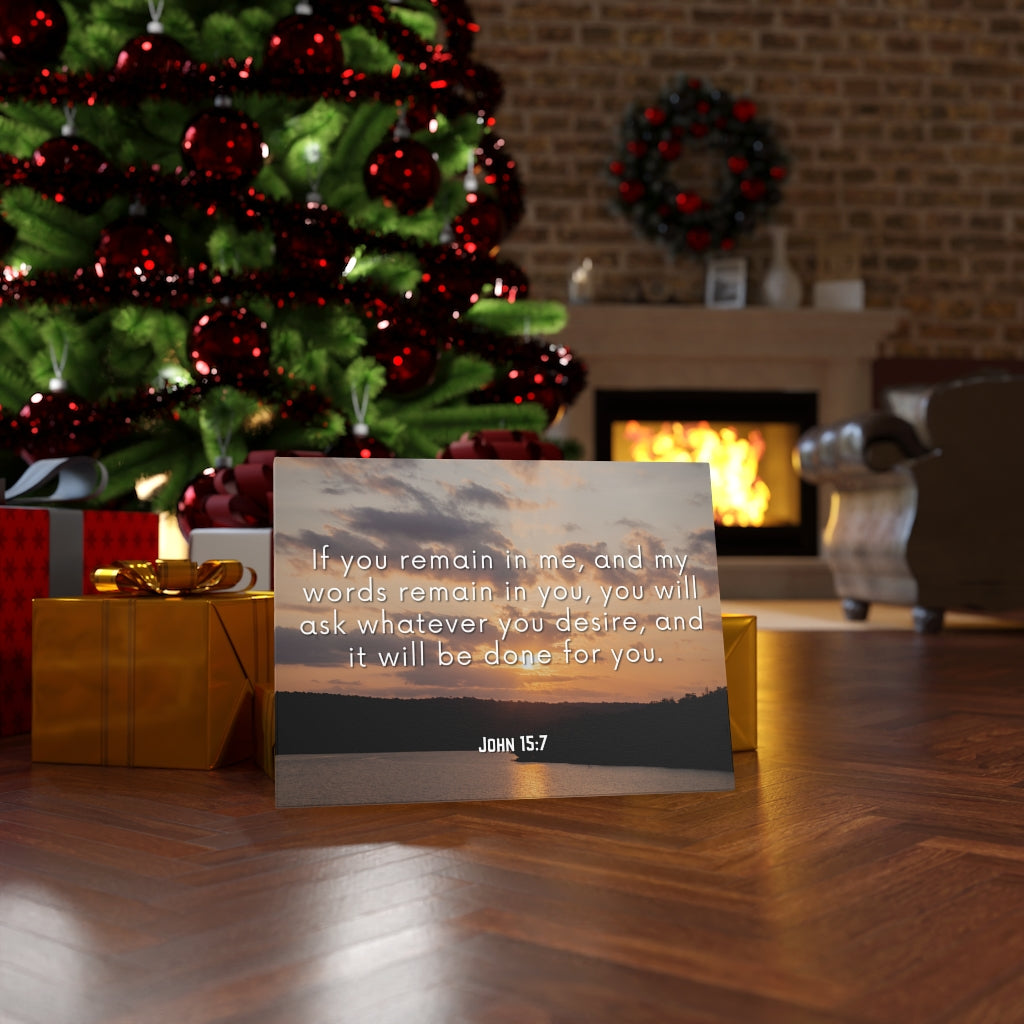 Scripture Walls Remain In Me John 15:7 Bible Verse Canvas Christian Wall Art Ready to Hang Unframed-Express Your Love Gifts